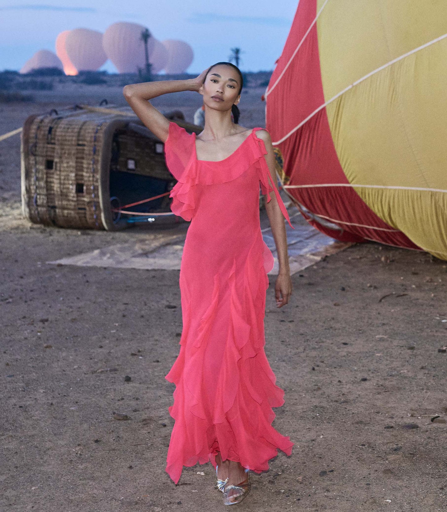 ZELIA DRESS -- BOUGAINVILLEA