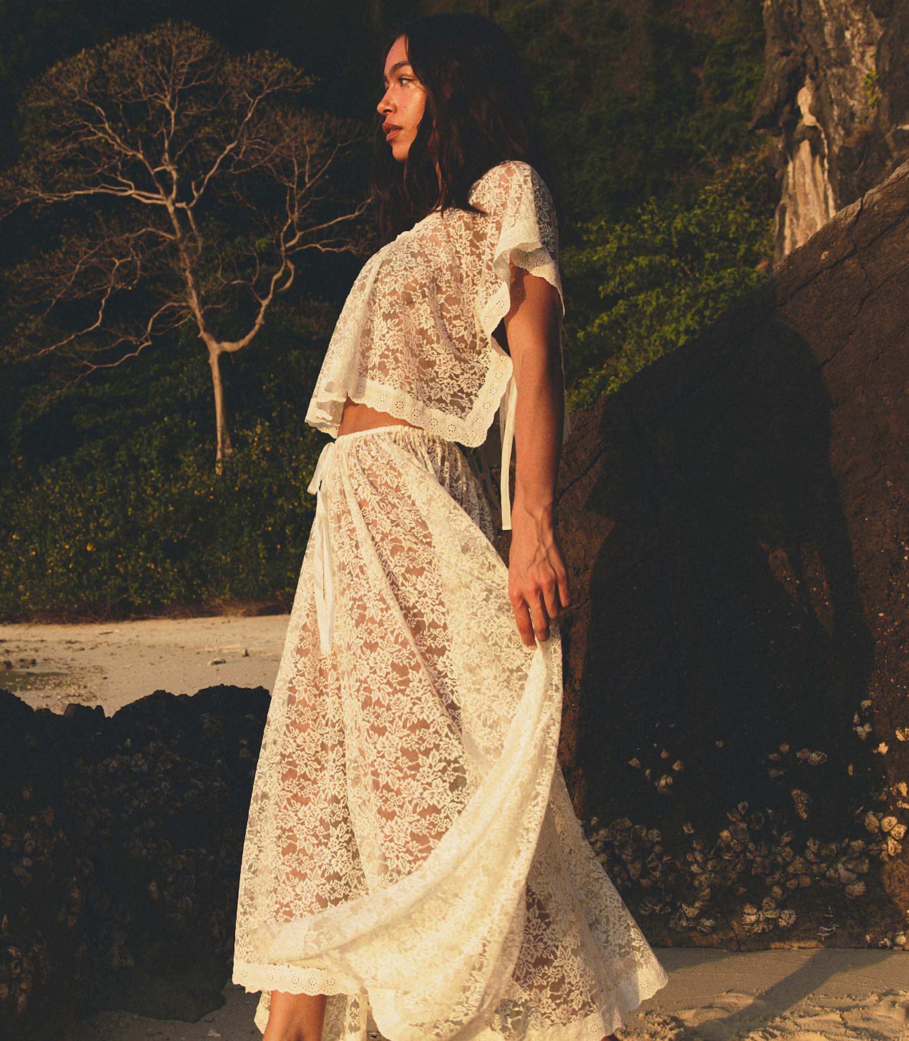 ZINNIA SKIRT -- SALT view 2
