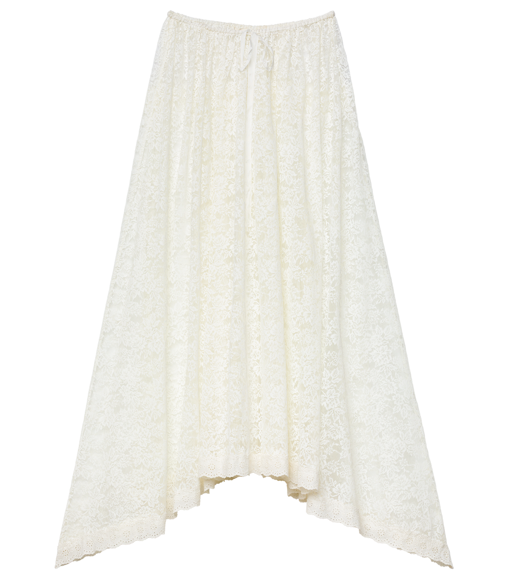 maison de Dolce. 】 plume skirt/white maison de Dolce. 】 plume