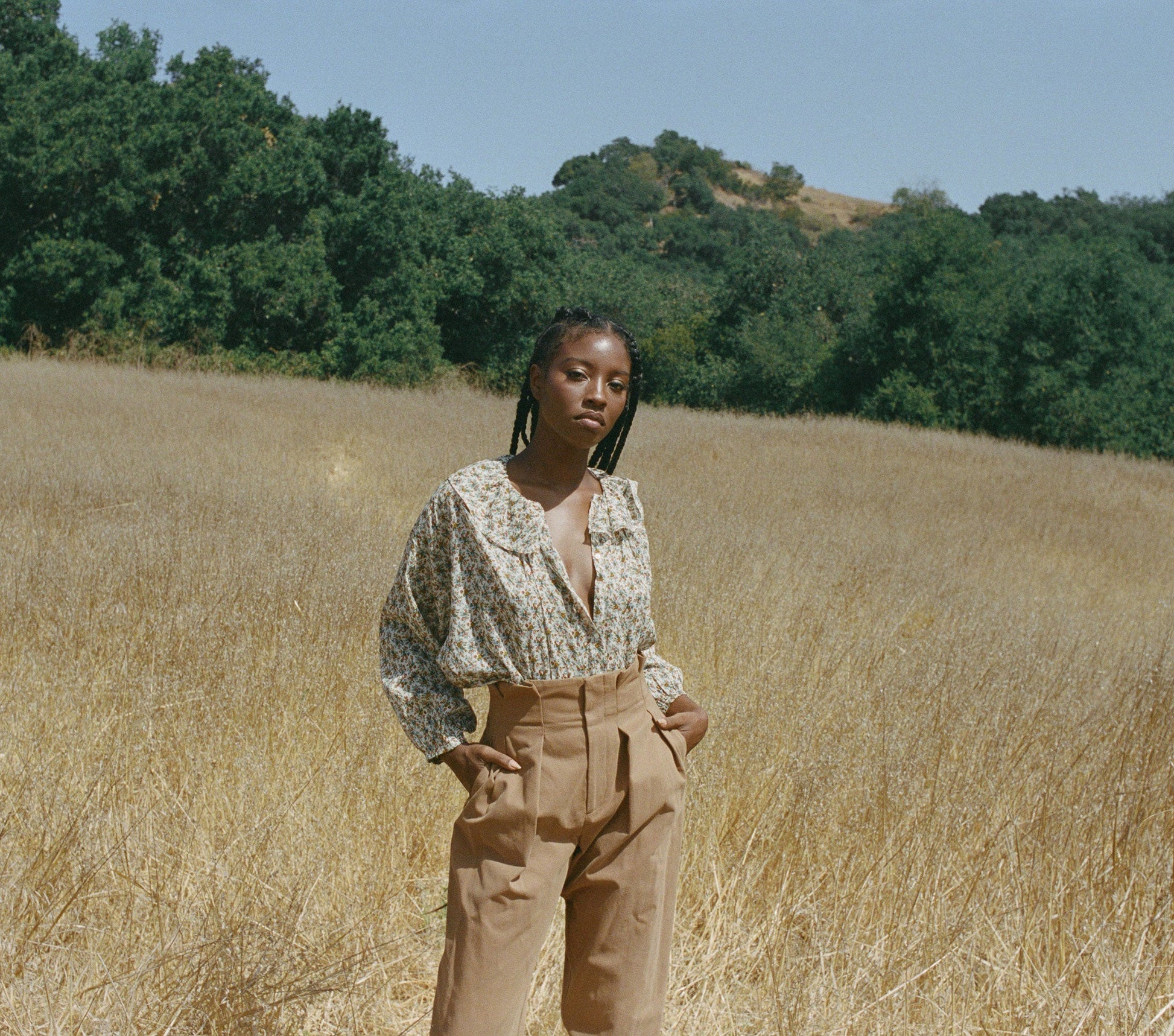 HMD -- JANA TOP -- CRÌöME FLEURS D'AVIGNON view 3
