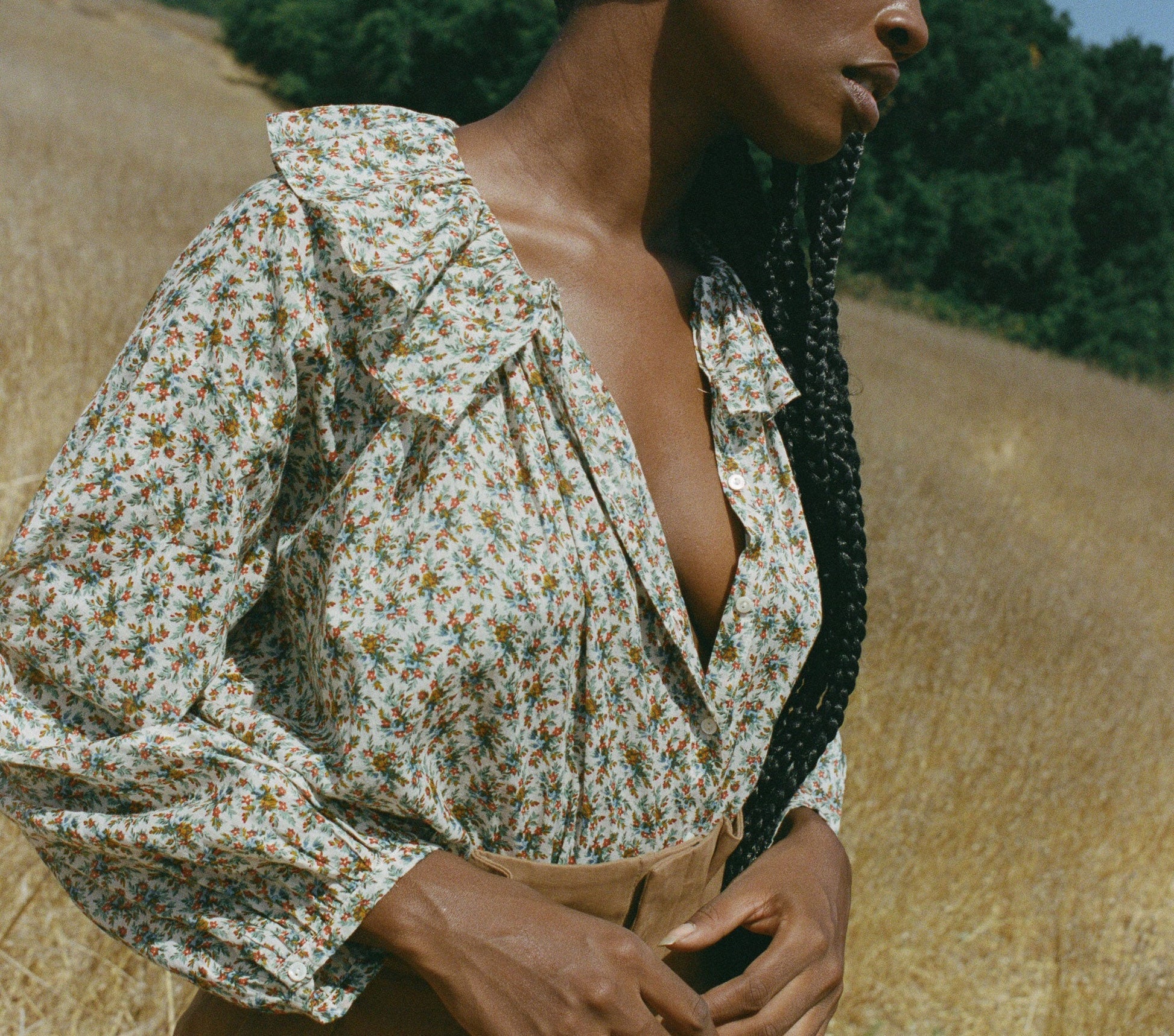 HMD -- JANA TOP -- CRÌöME FLEURS D'AVIGNON view 1
