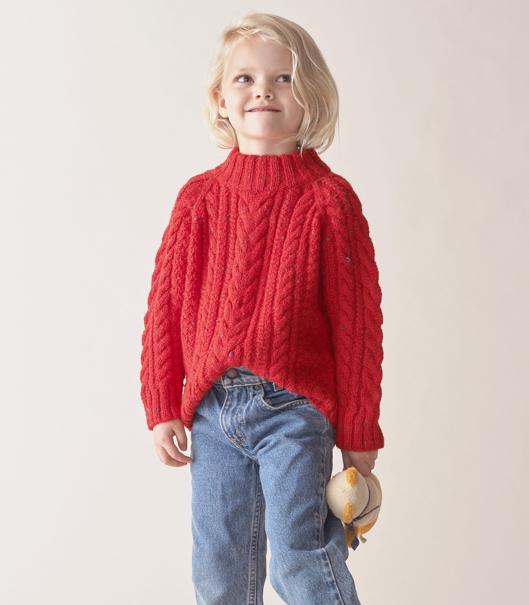 LITTLE SERENA SWEATER -- RED SUMAC view 4