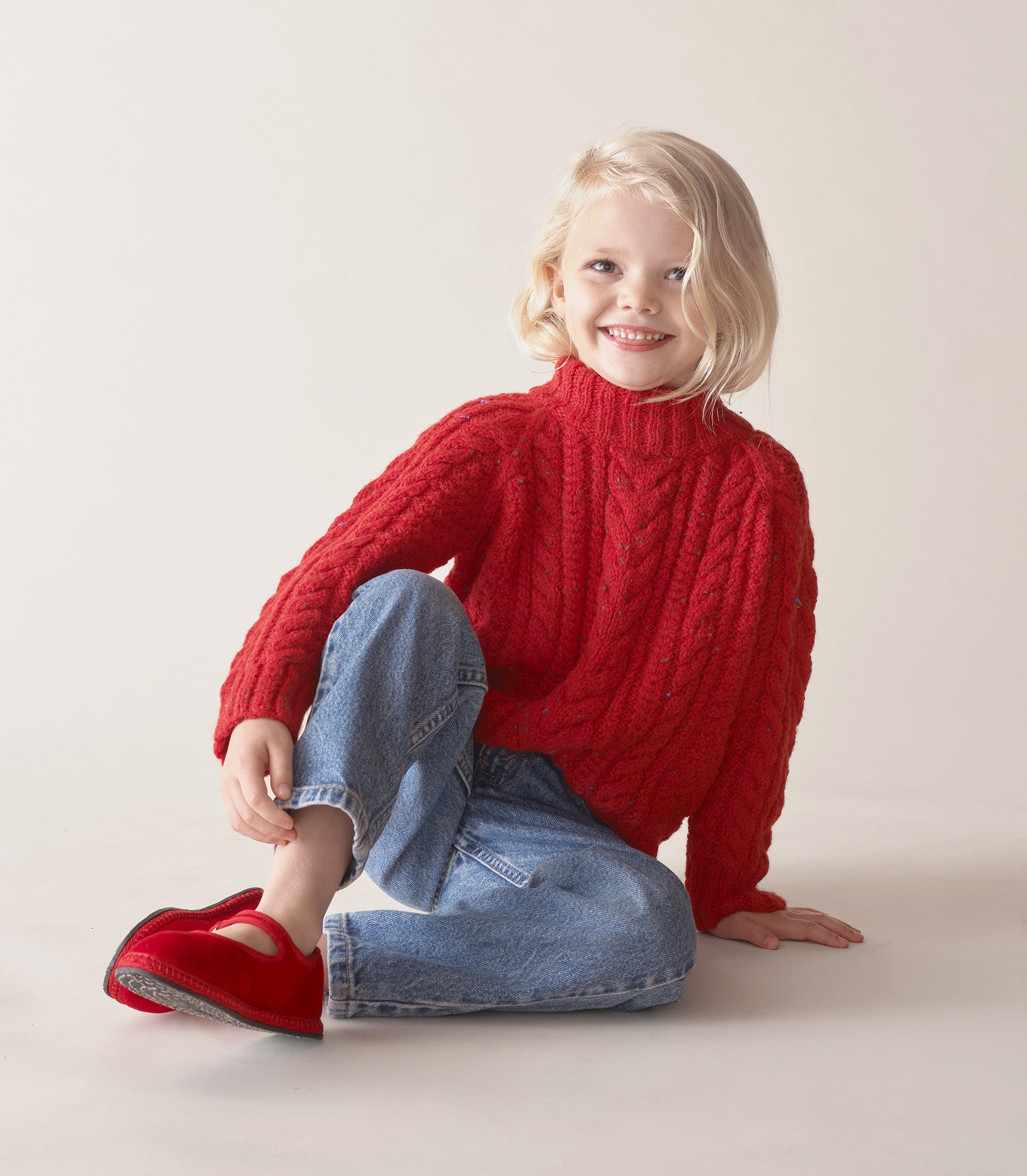 LITTLE SERENA SWEATER -- RED SUMAC view 5