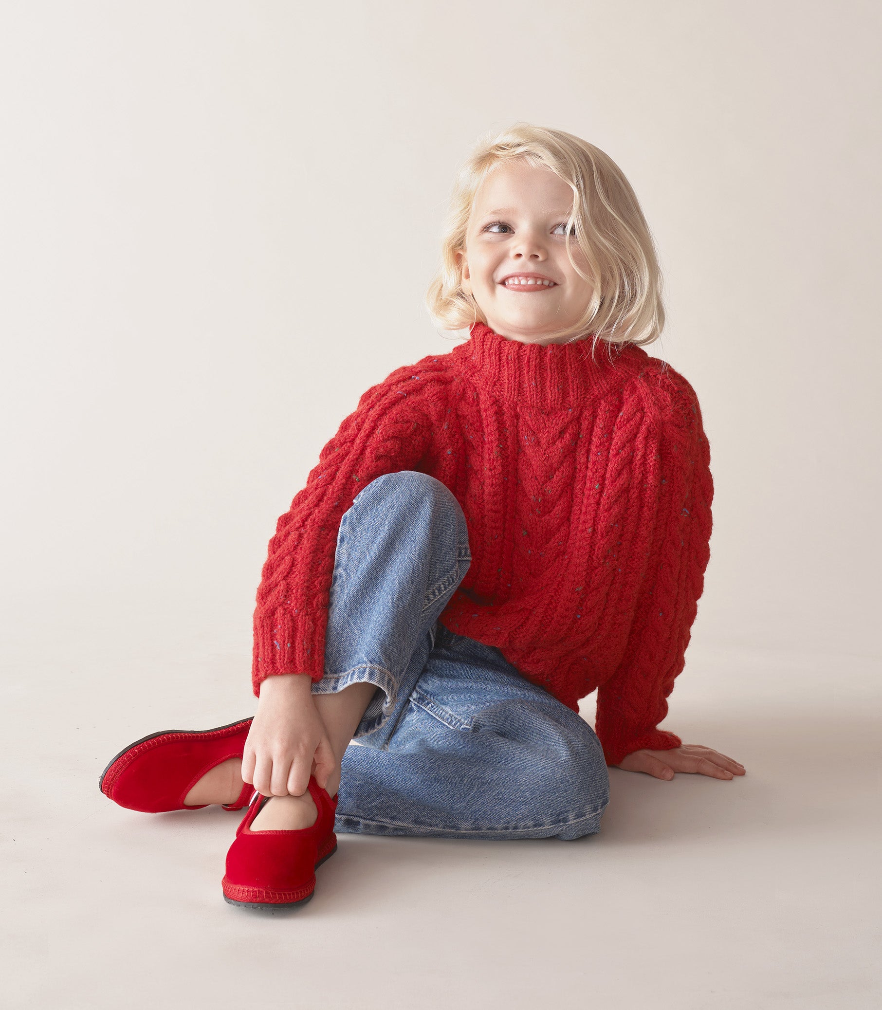 LITTLE SERENA SWEATER -- RED SUMAC view 8