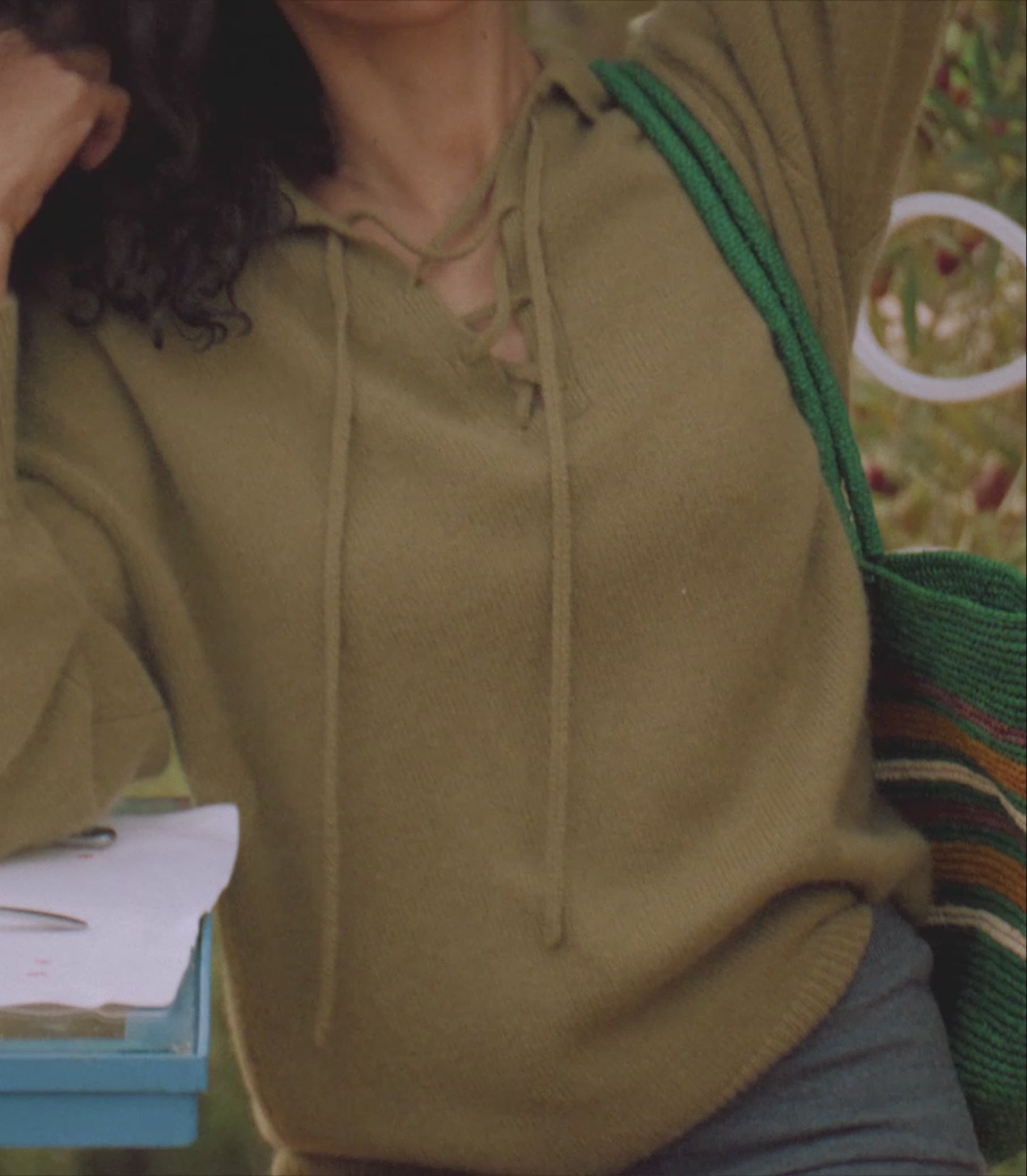 Burke Cashmere Sweater - Mossy Olive Brown | DÔEN