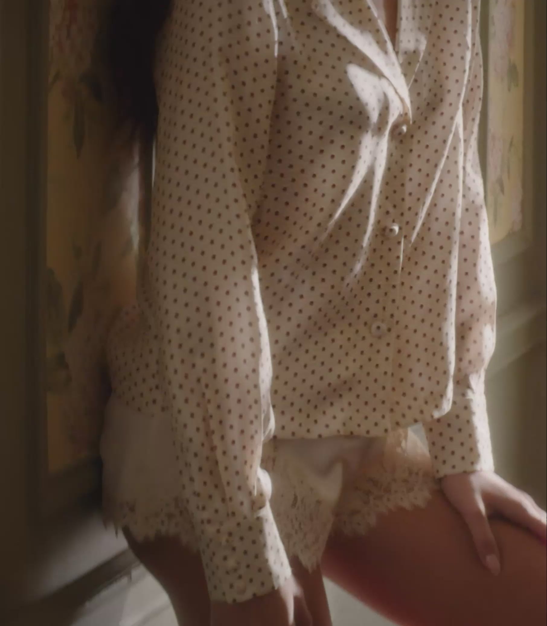 ELENE TOP -- CRÈME PORTIA DOT view 6
