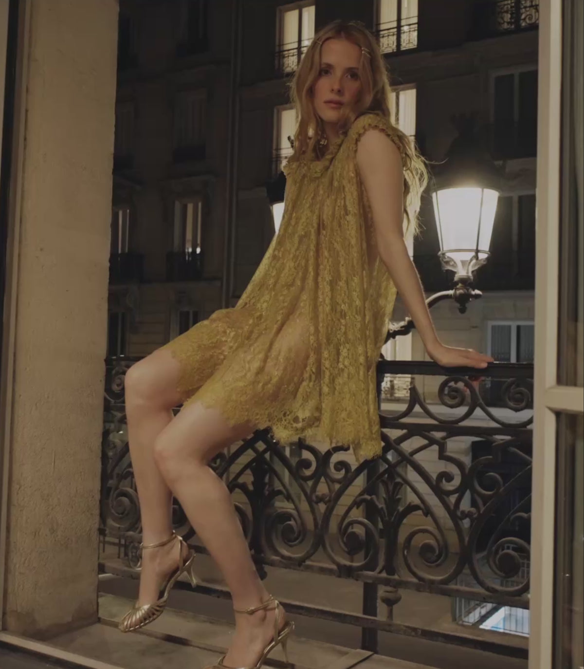 EDIE DRESS -- ANTIQUE GOLD view 6
