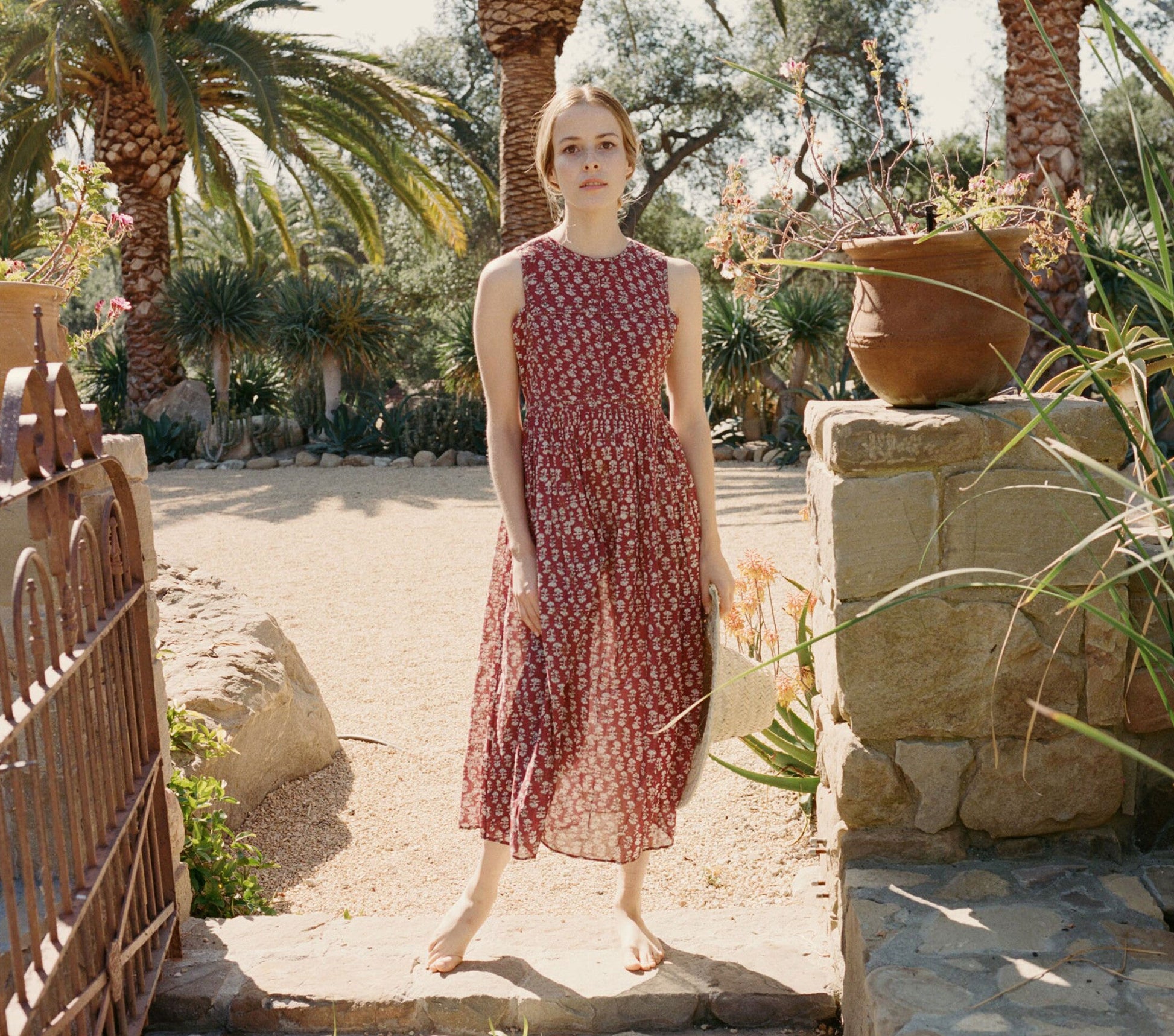 HMD -- TULSI DRESS -- RUST BLOCK PRINT view 8
