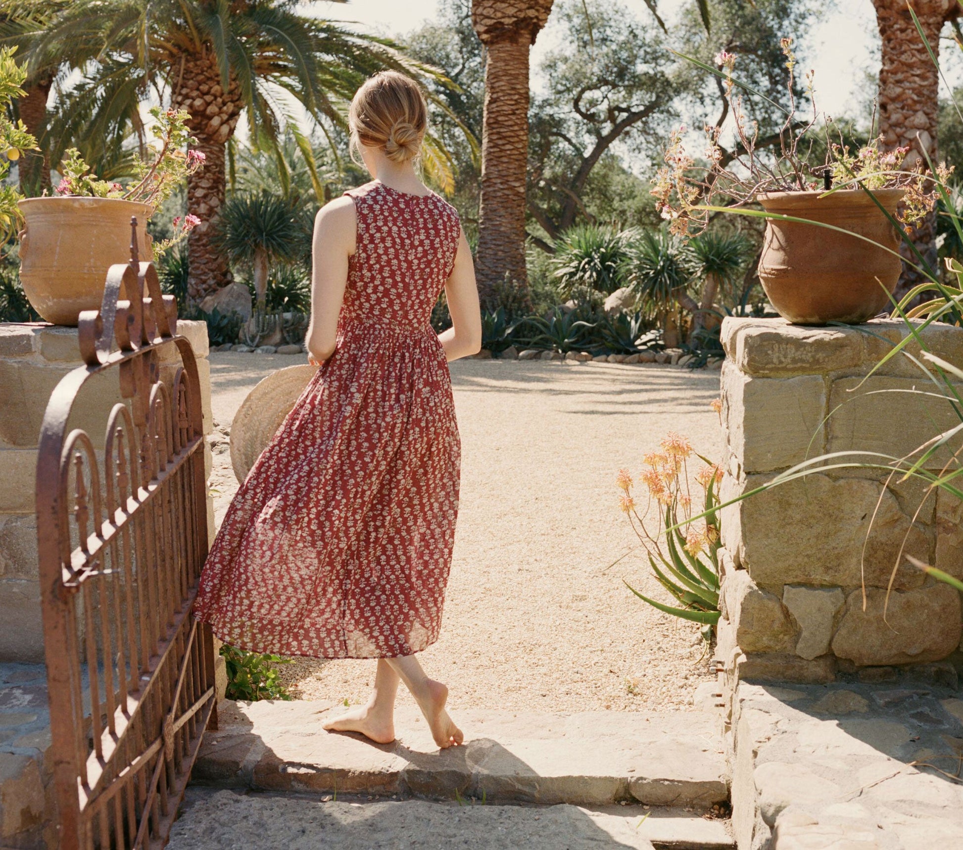 HMD -- TULSI DRESS -- RUST BLOCK PRINT view 4
