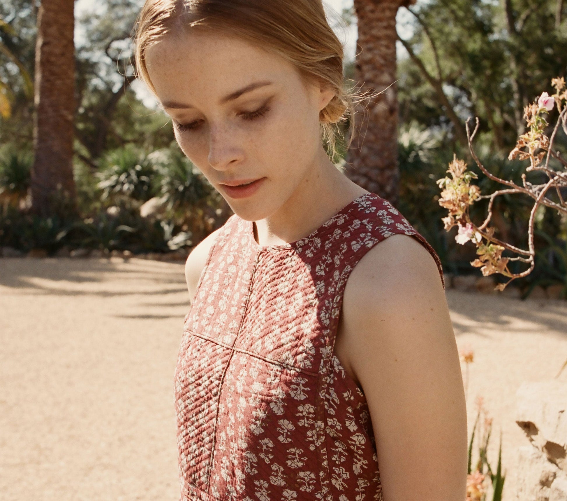 HMD -- TULSI DRESS -- RUST BLOCK PRINT view 3

