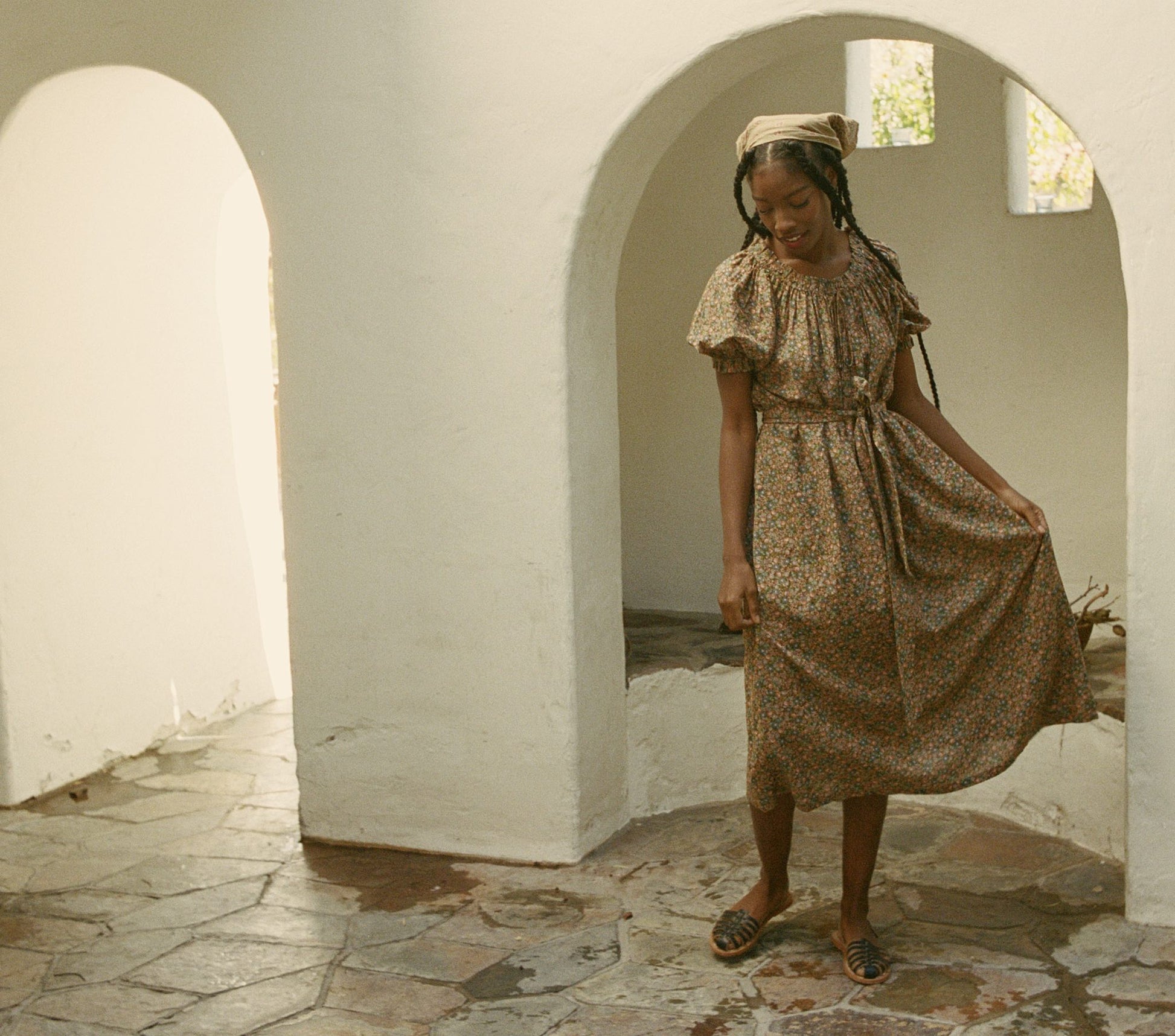 HMD -- SAFFLOWER DRESS -- YELLOW LAUREL CANYON ROSE view 11
