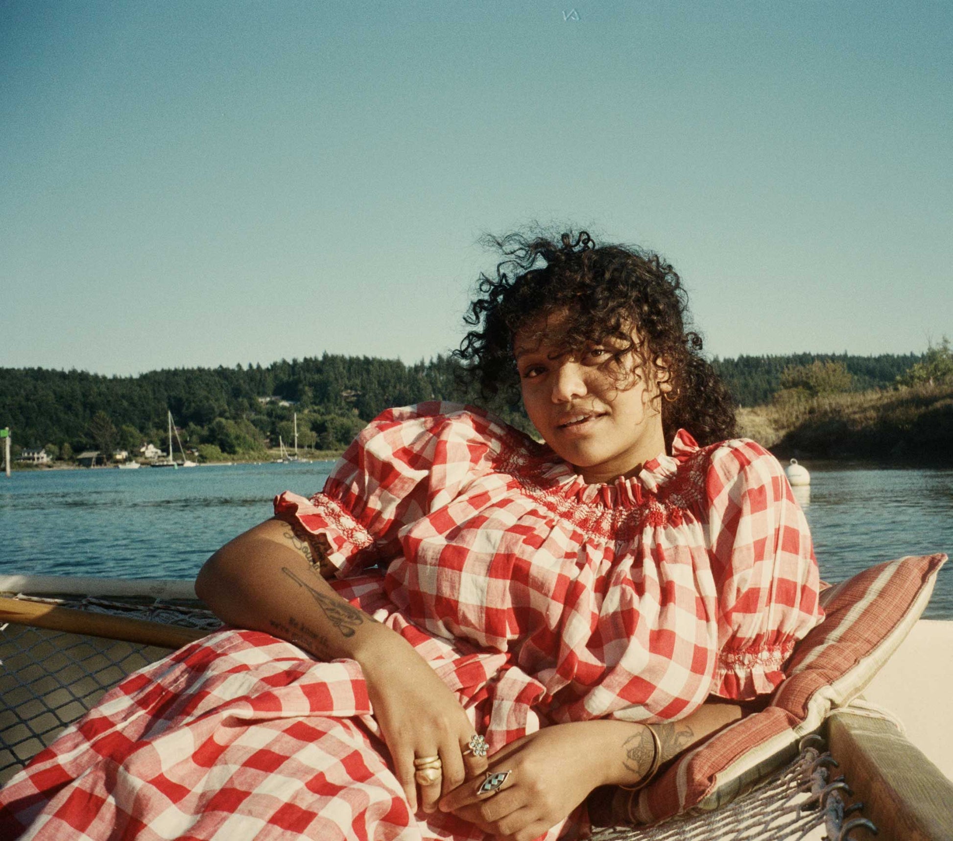 HMD -- RHONE DRESS -- ST OUEN SWEET CHERRY PLAID view 1
