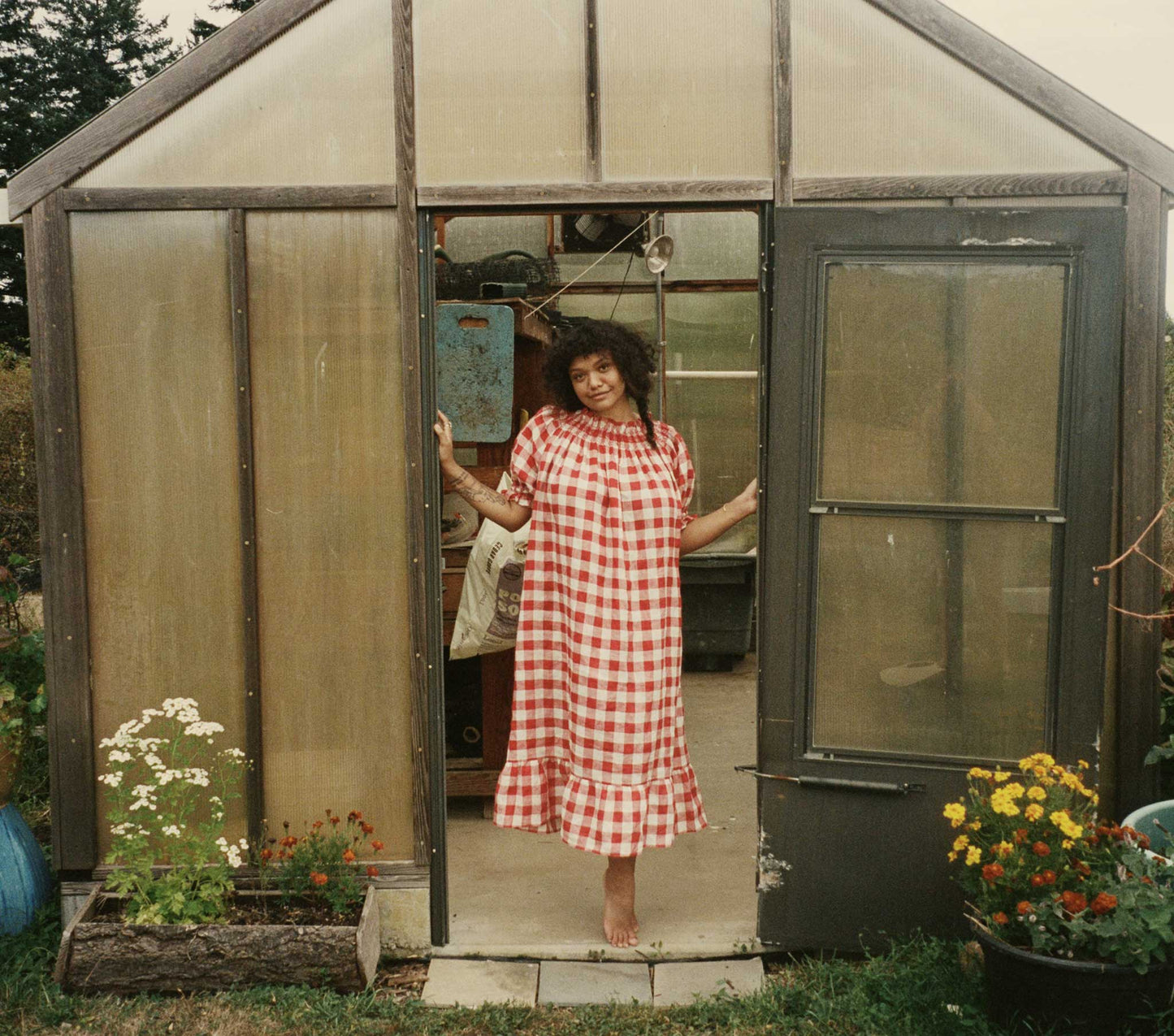 HMD -- RHONE DRESS -- ST OUEN SWEET CHERRY PLAID