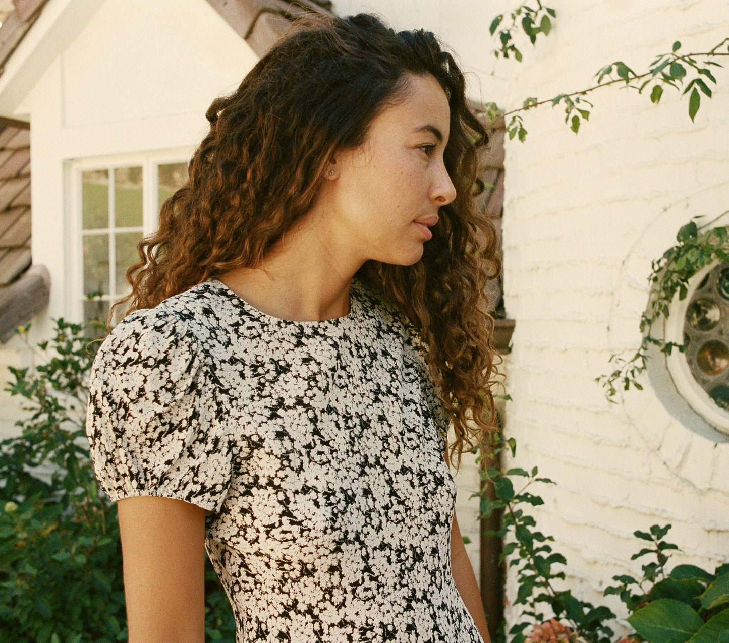 HMD -- ALMA DRESS -- DEEP INK FADED QUEEN ANNES FLORAL