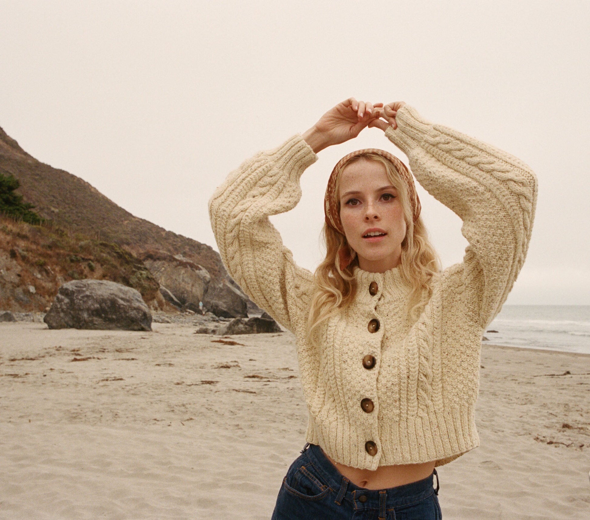 HMD -- CARDIFF CARDIGAN SWEATER -- SAND view 2
