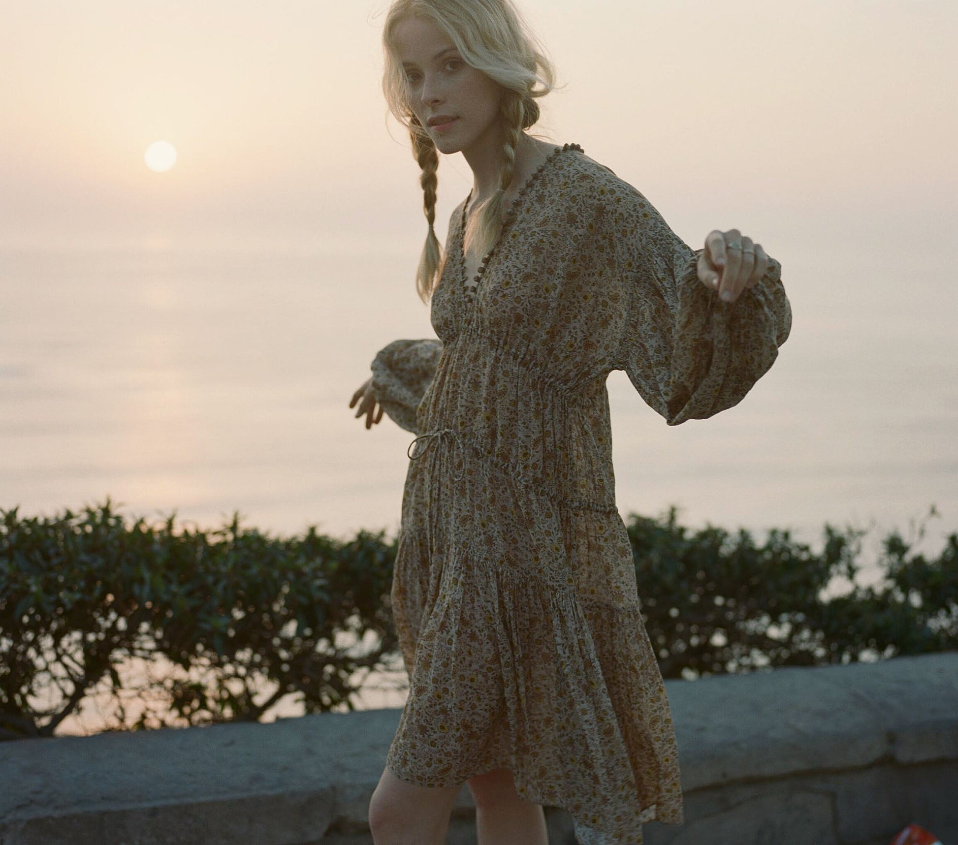 HMD -- GRASSE DRESS -- JAIPUR MUSTARD FLORAL view 1
