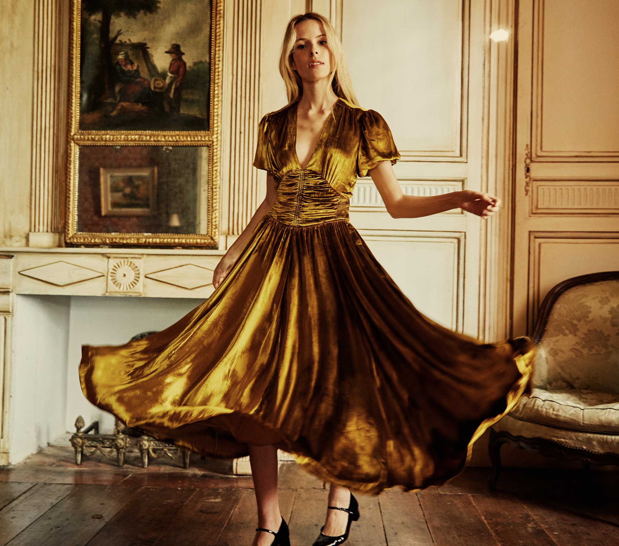 HMD -- CASSATT DRESS -- GOLDEN