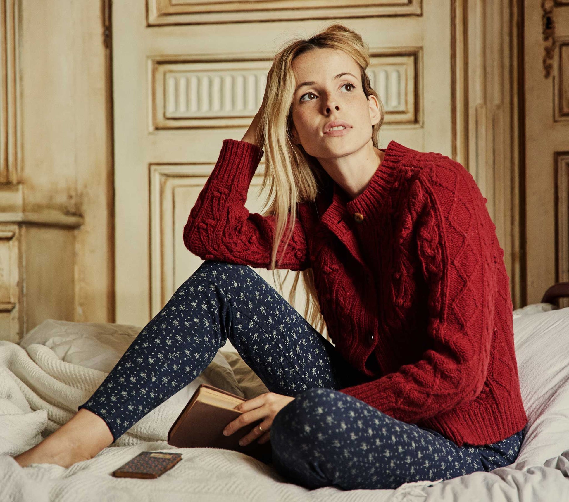 HMD -- VERONA CARDIGAN SWEATER -- CRANBERRY view 1
