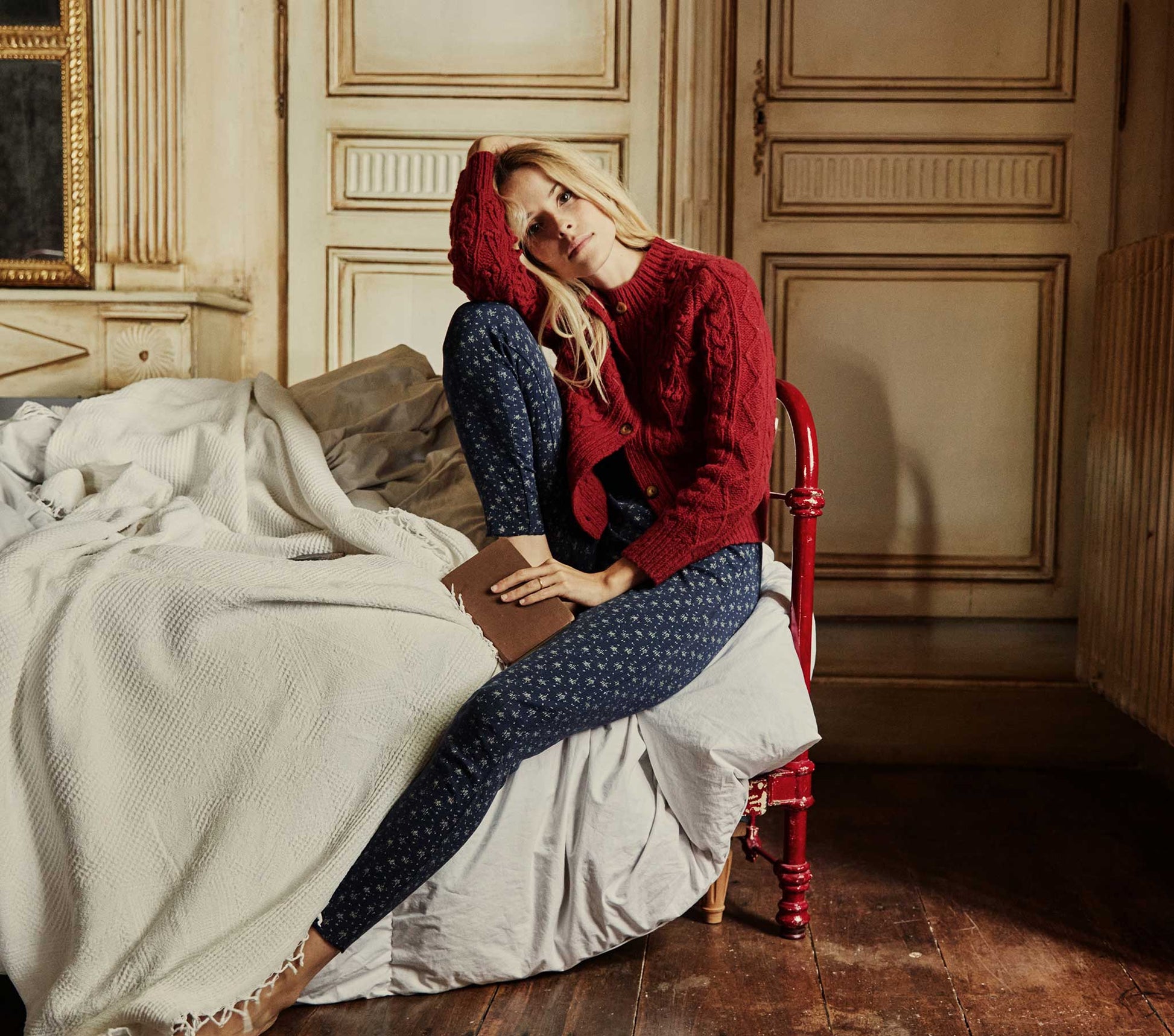 HMD -- VERONA CARDIGAN SWEATER -- CRANBERRY view 6
