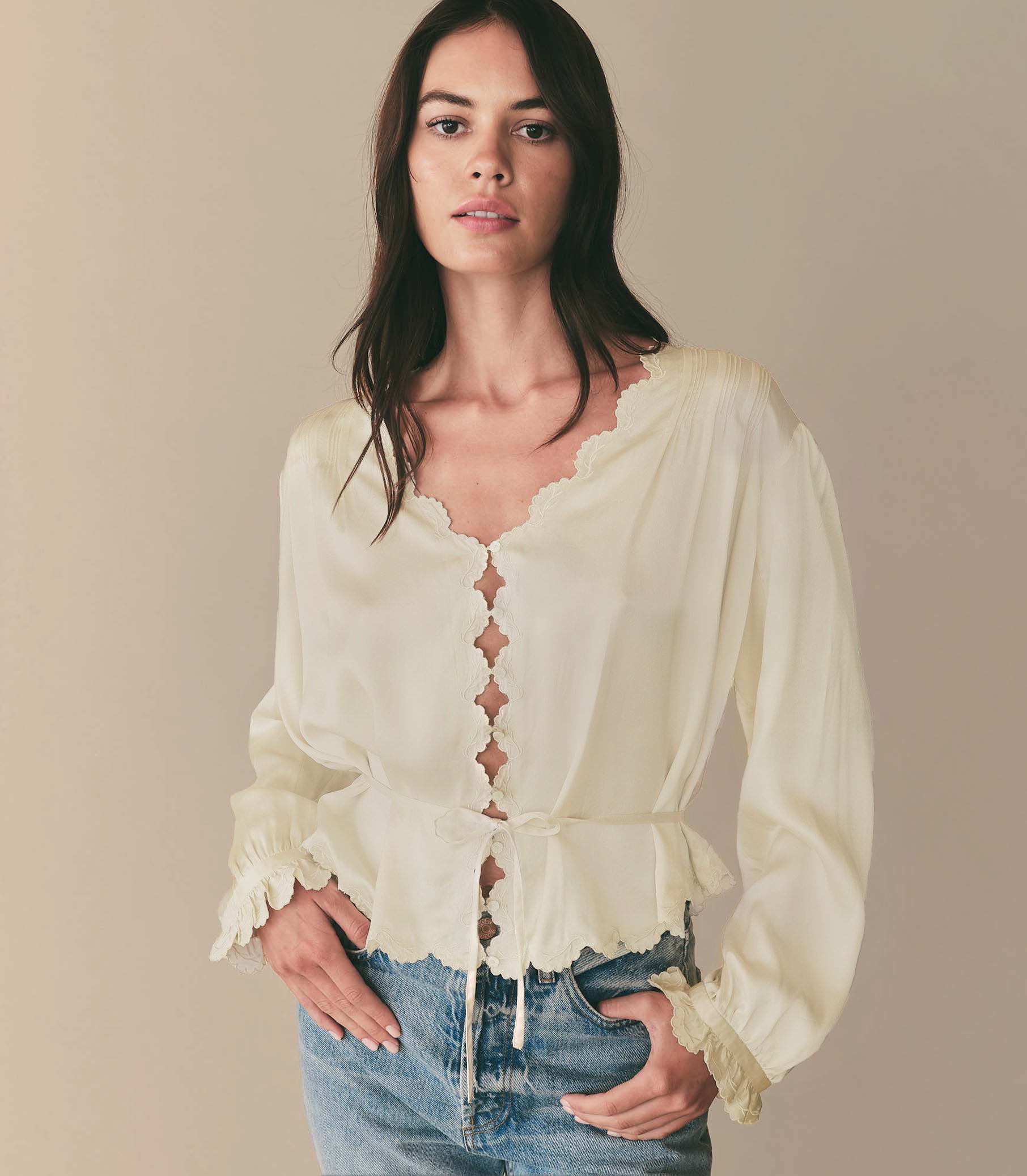 HMD -- ELAYNE TOP -- MOTHER OF PEARL view 1