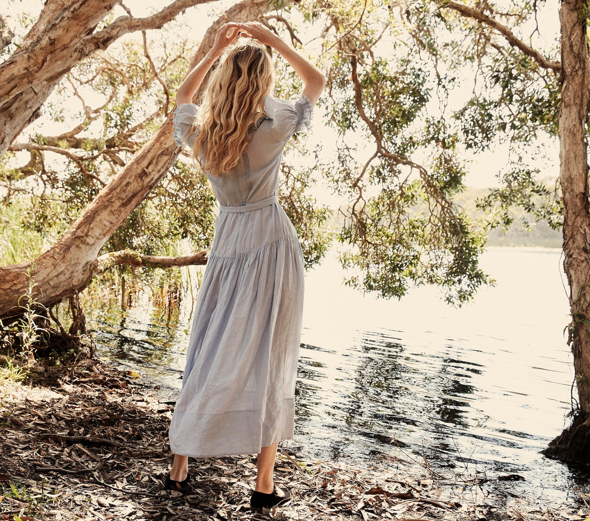 HMD -- THE POET DRESS -- FRENCH BLUE view 3

