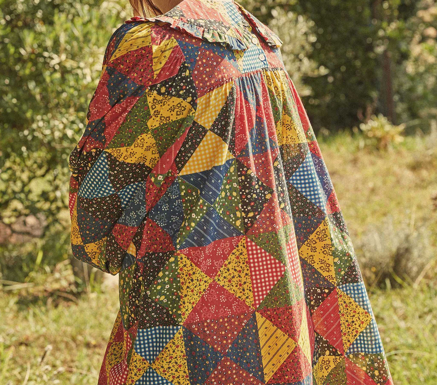 HMD -- ADALINA DRESS -- COUNTRYSIDE PATCHWORK PRINT