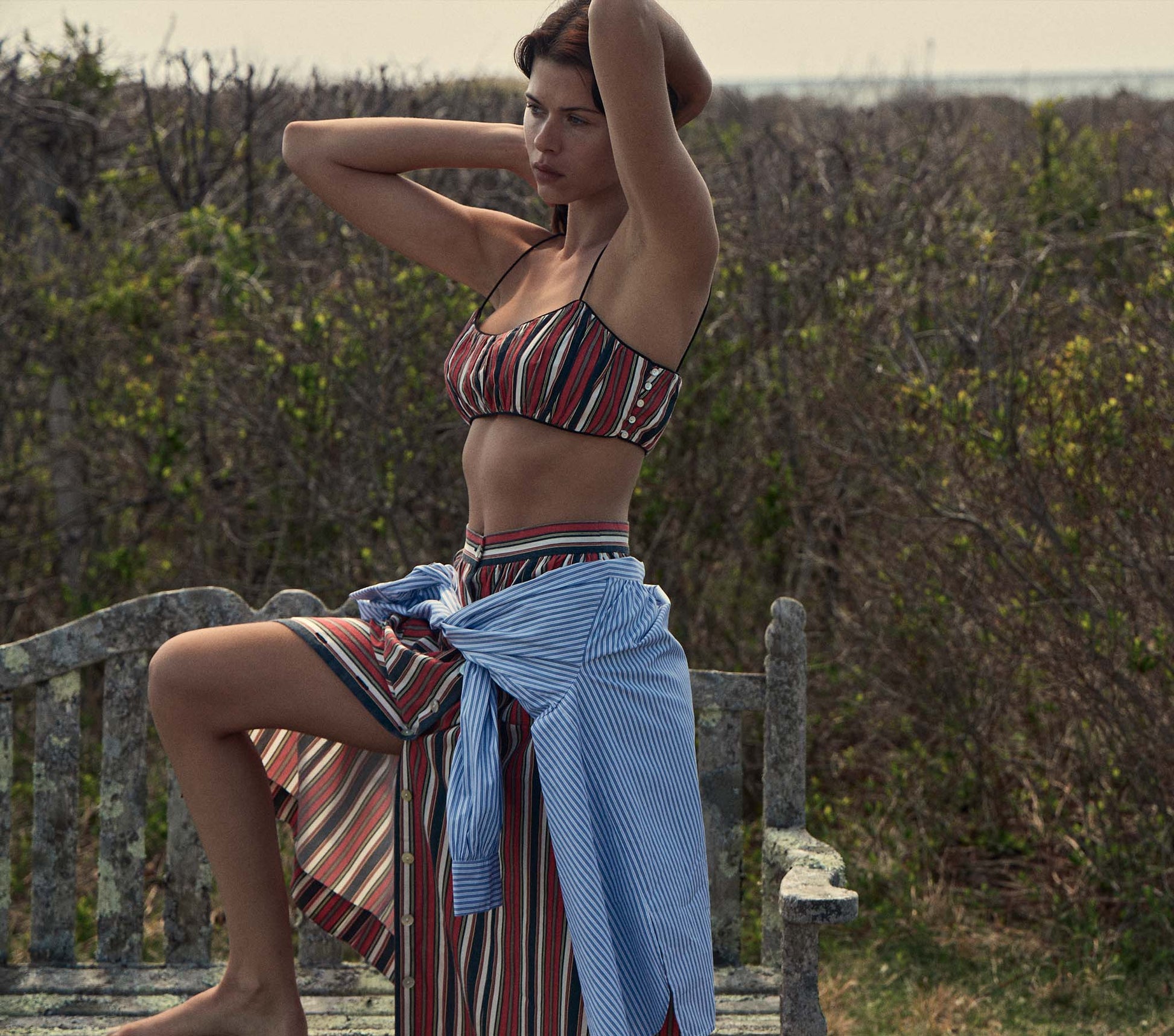 HMD -- AMARIS SKIRT -- MONTECITO STRIPE view 3
