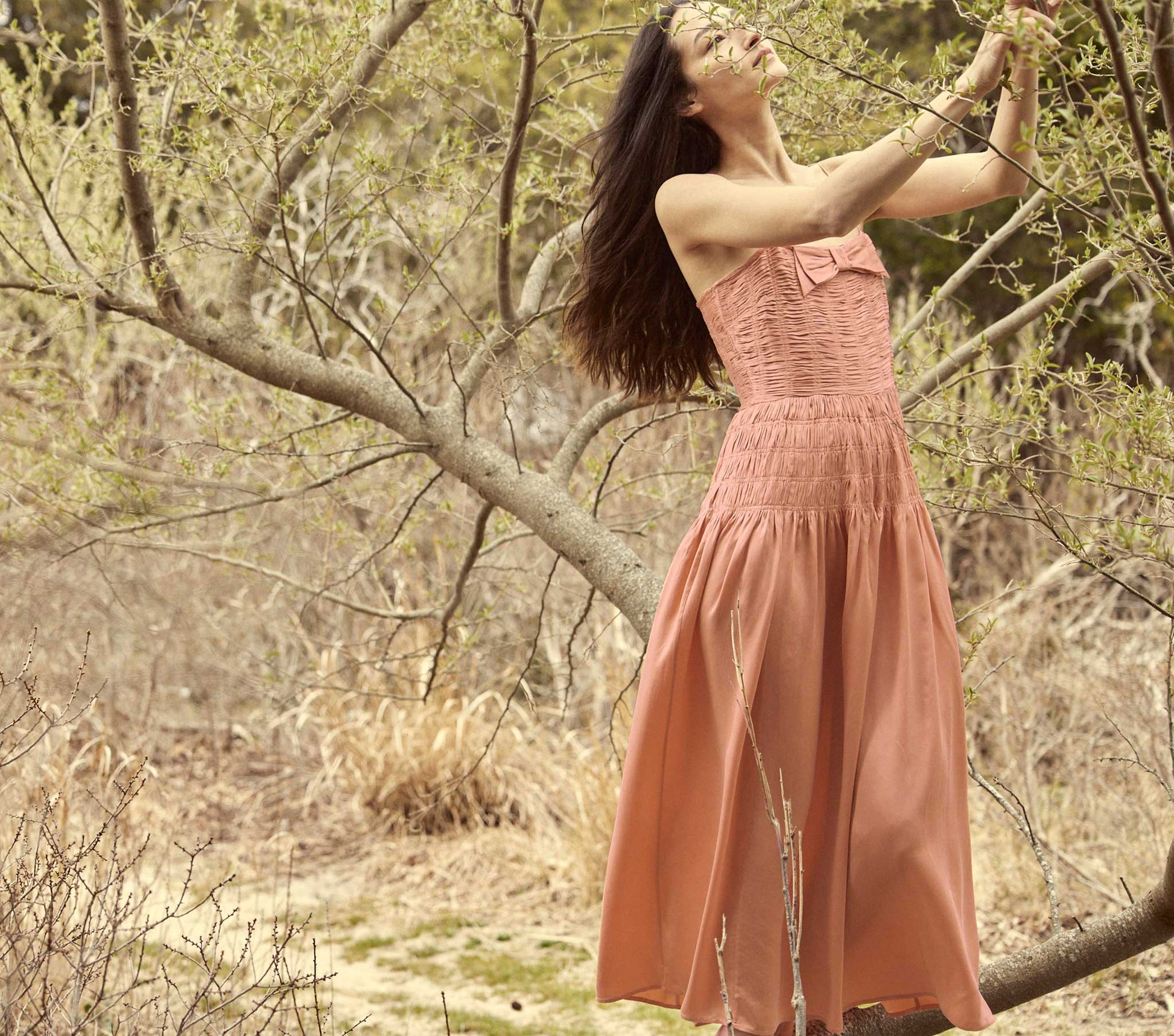 HMD -- AMBROSIA DRESS -- PAPAYA view 6
