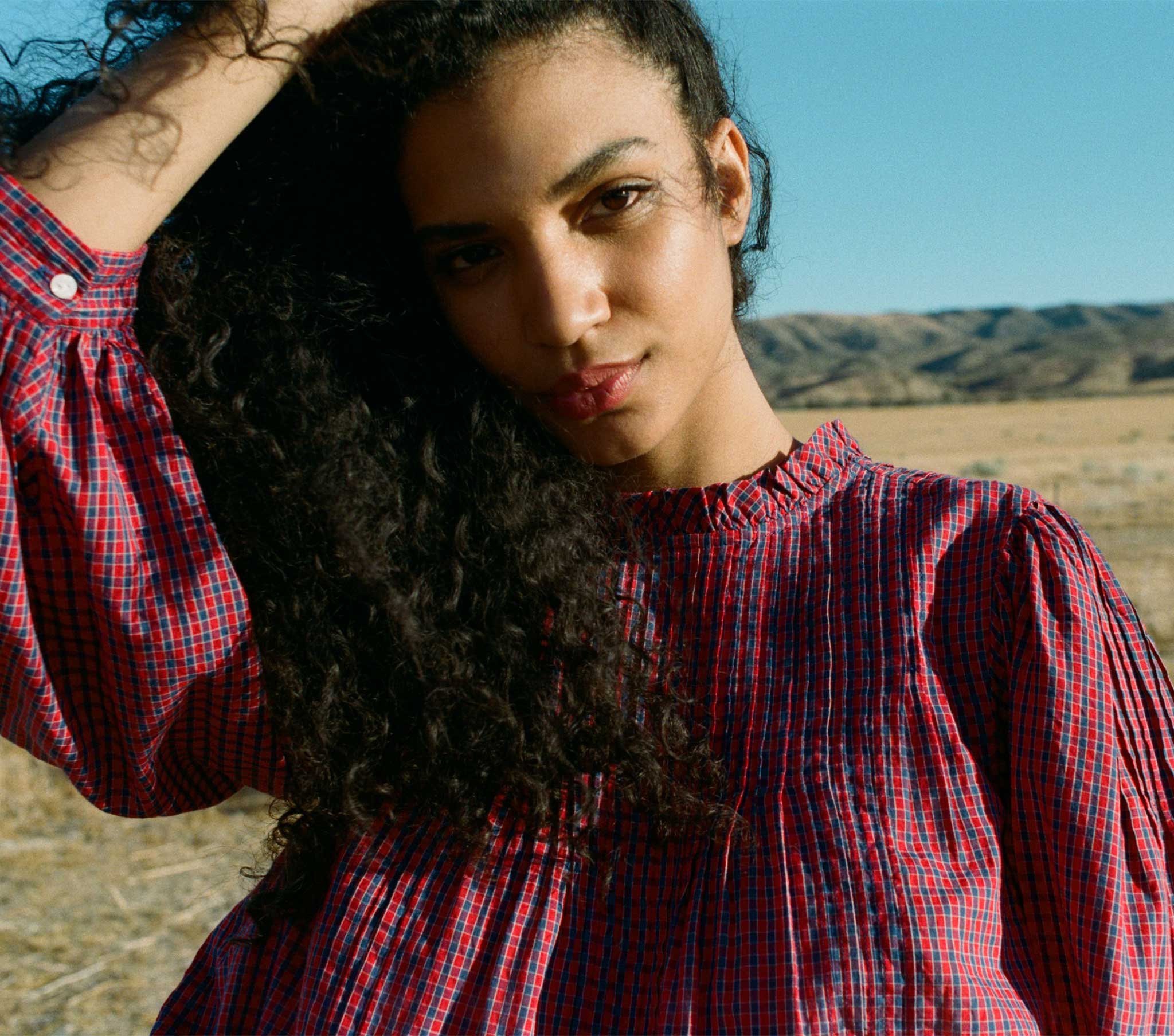 HMD -- AMADEA TOP -- ROSSENDALE VALLEY PLAID