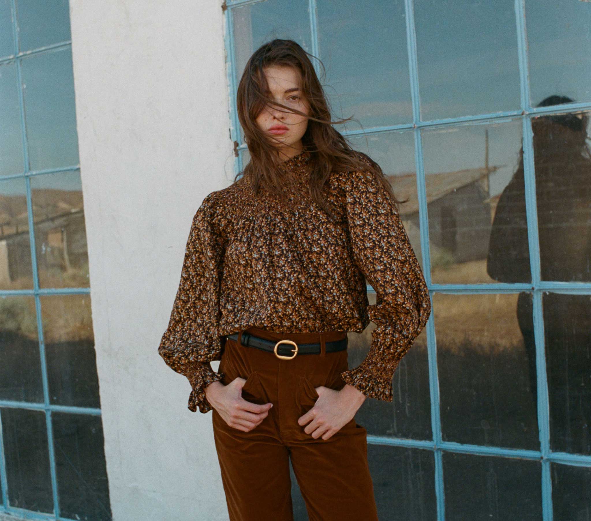 HMD -- AMORET TOP -- NOIR FLEURS D'AVIGNON