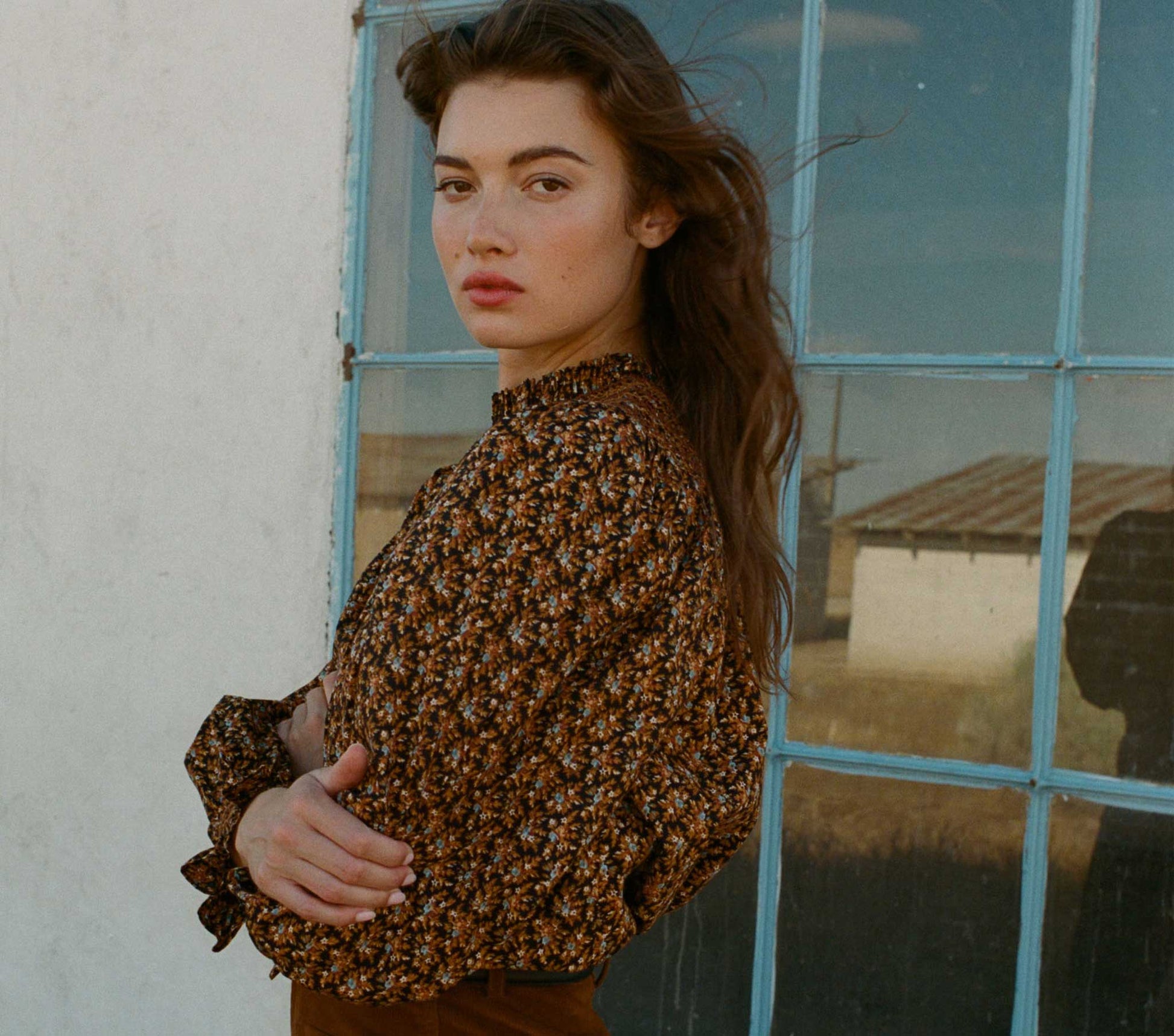 HMD -- AMORET TOP -- NOIR FLEURS D'AVIGNON view 2
