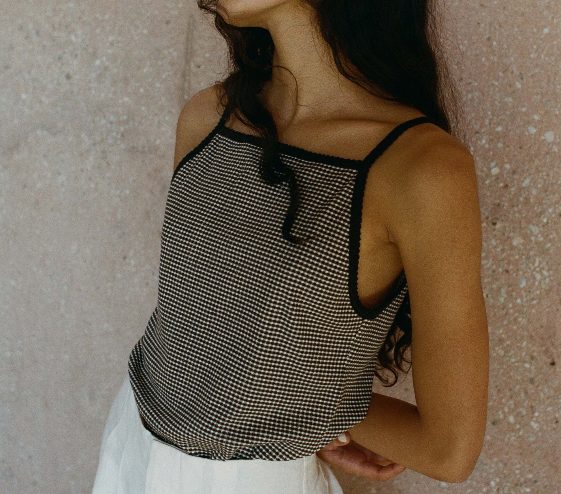 HMD -- ANGIE TANK -- LA MADDALENA GINGHAM view 1
