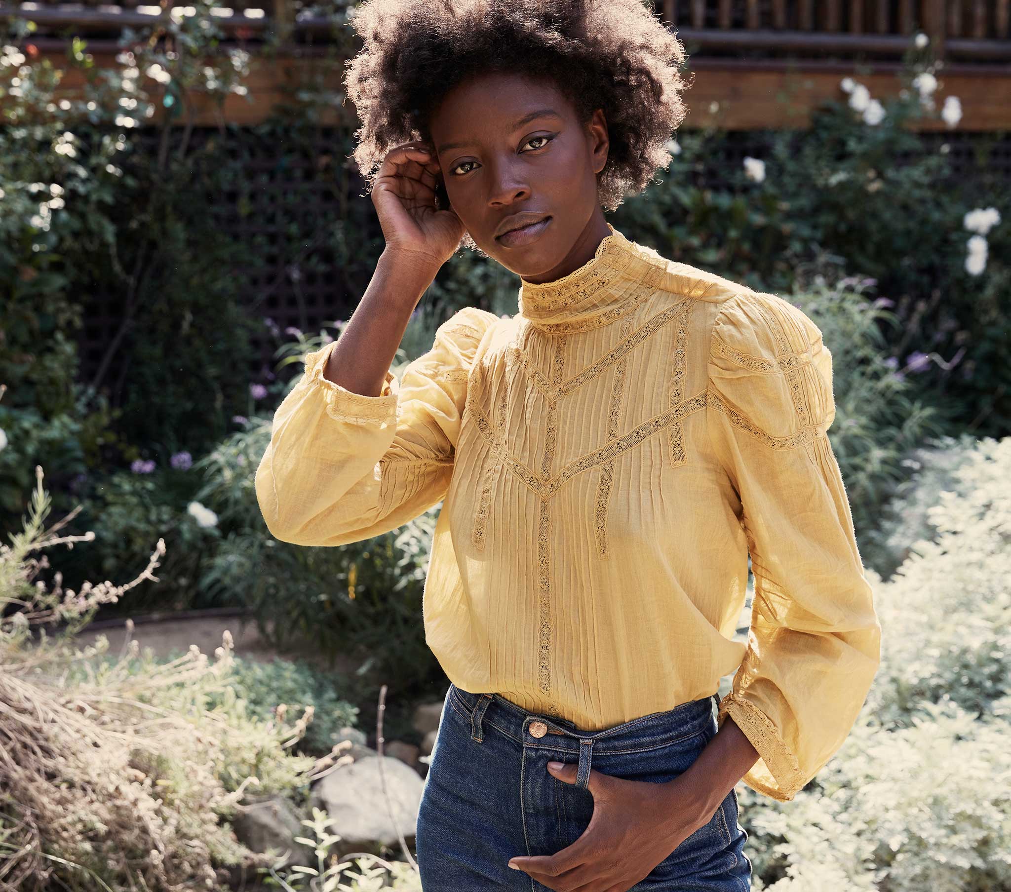 HMD -- ALBERTINE TOP -- WHEAT