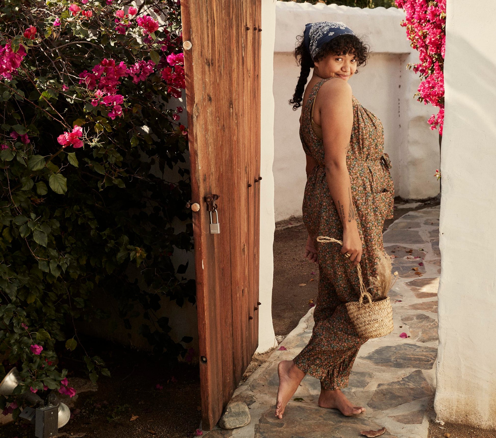 HMD -- ELIZA JUMPSUIT -- YELLOW LAUREL CANYON ROSE view 4
