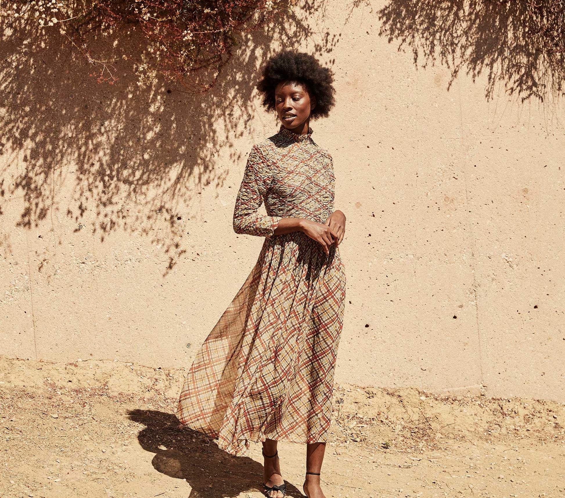 HMD -- ALLEGRA DRESS -- TOMATO EMMELINE PLAID view 6
