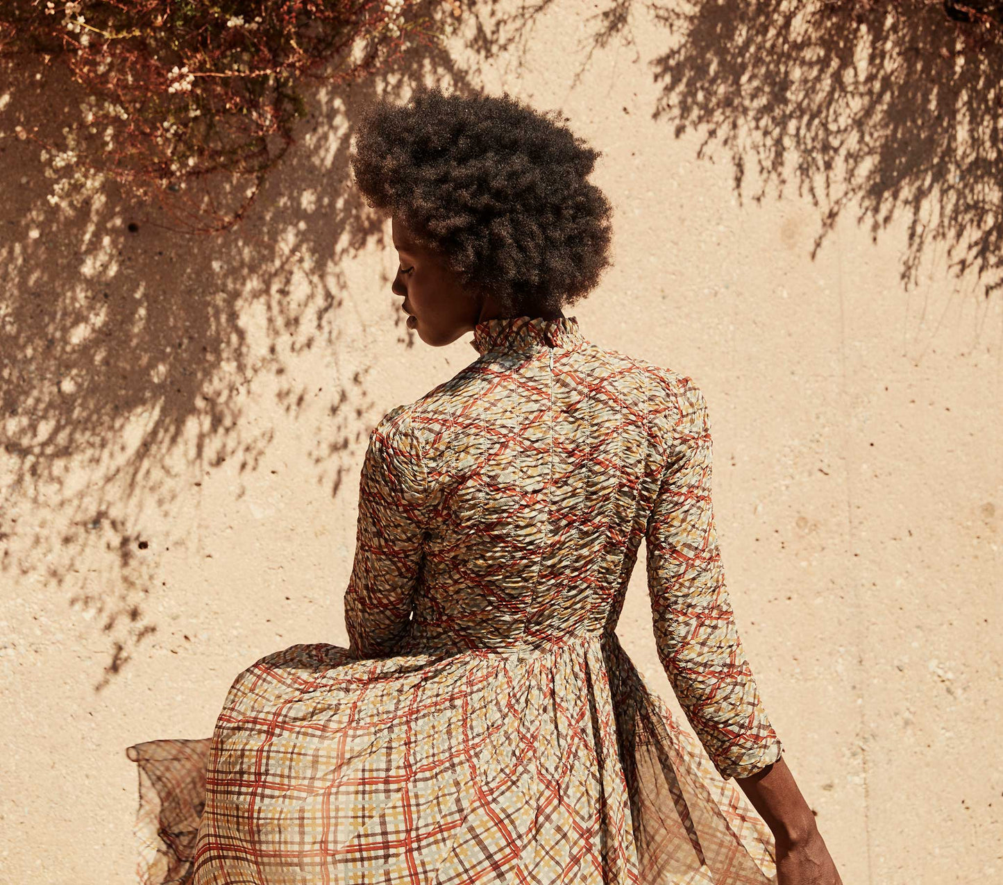 HMD -- ALLEGRA DRESS -- TOMATO EMMELINE PLAID