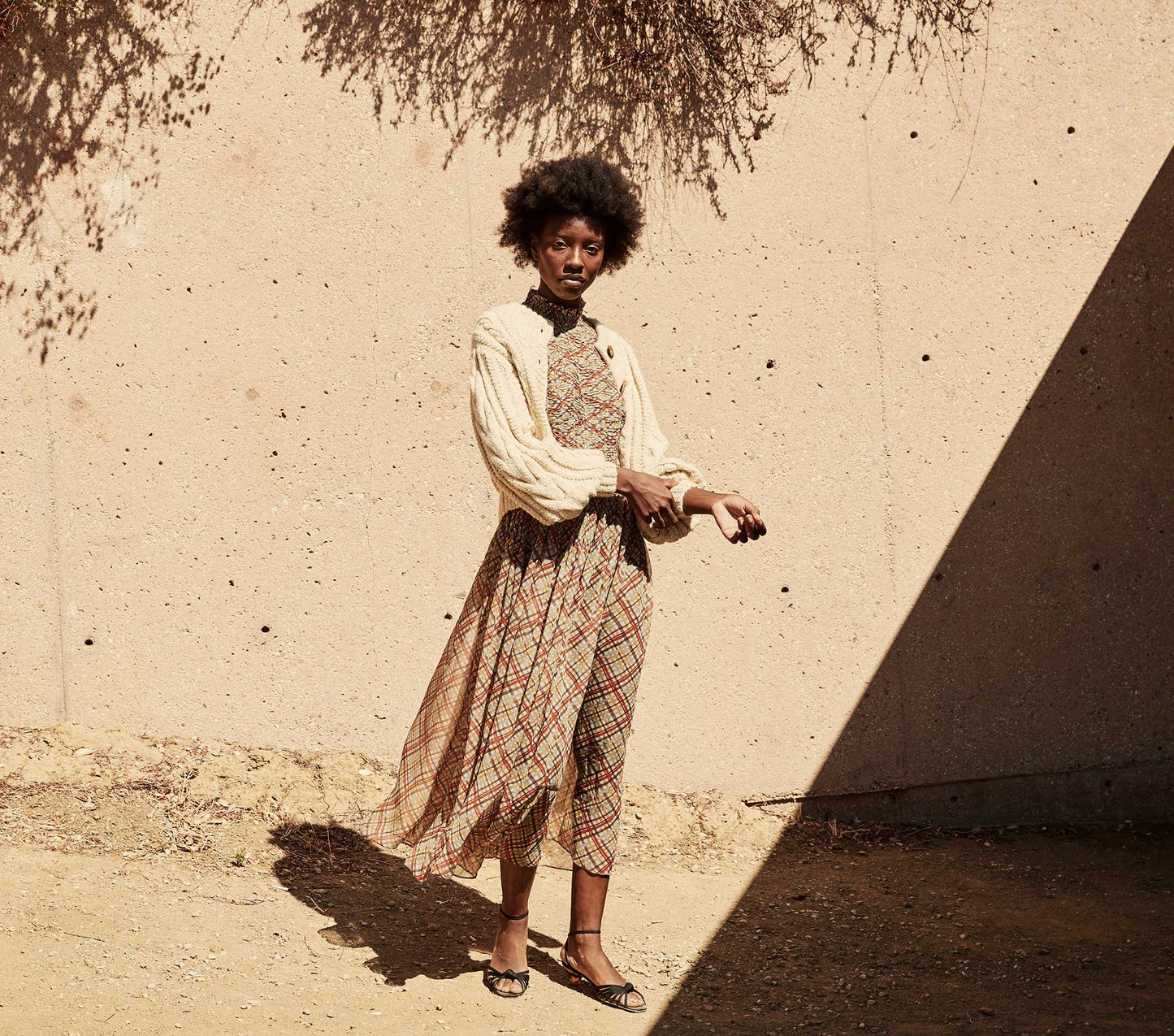 HMD -- ALLEGRA DRESS -- TOMATO EMMELINE PLAID