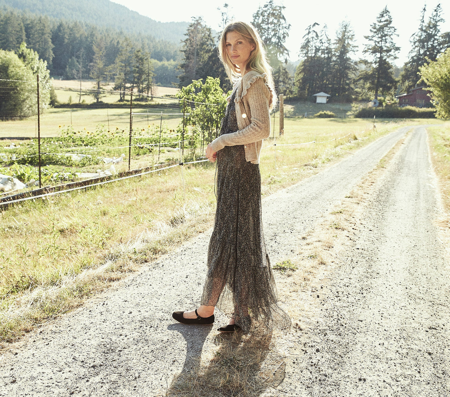 HMD -- ANTOINETTE DRESS -- BLACK PRAIRIE PAISLEY