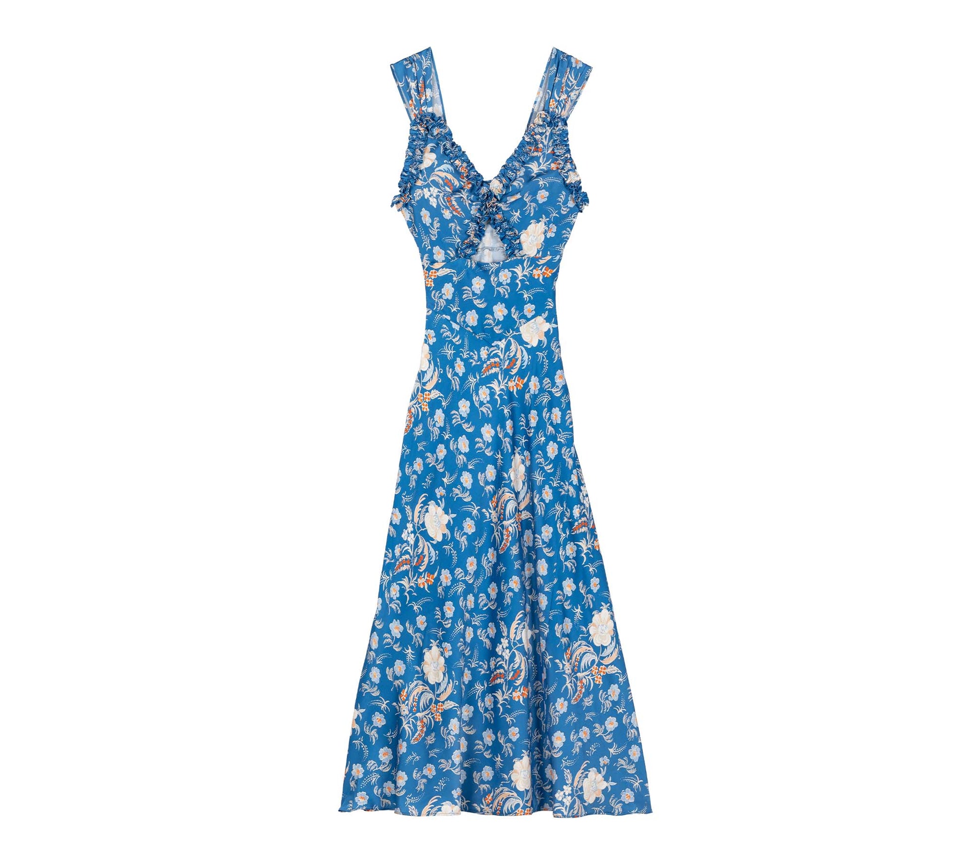 HMD -- AMORETTA DRESS -- AZURE HOLLYHOCK HILLS view 5
