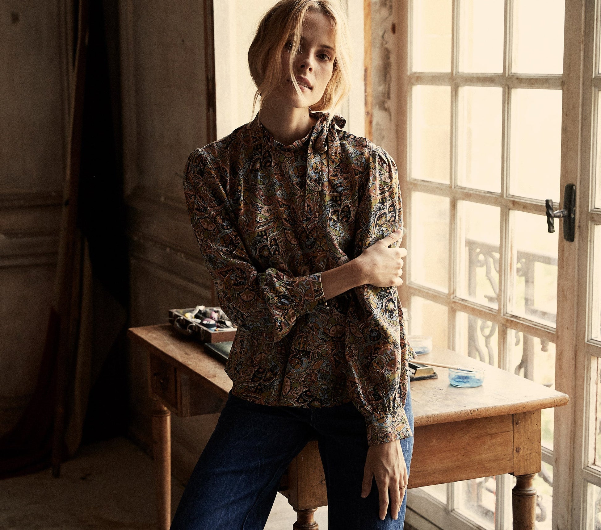 HMD -- ANNABELLA TOP -- MUSEO PAISLEY PRINT view 1
