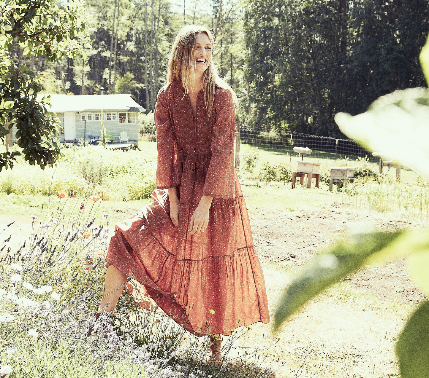 HMD -- ANNELI DRESS -- TAMARILLO PRAIRIE PAISLEY