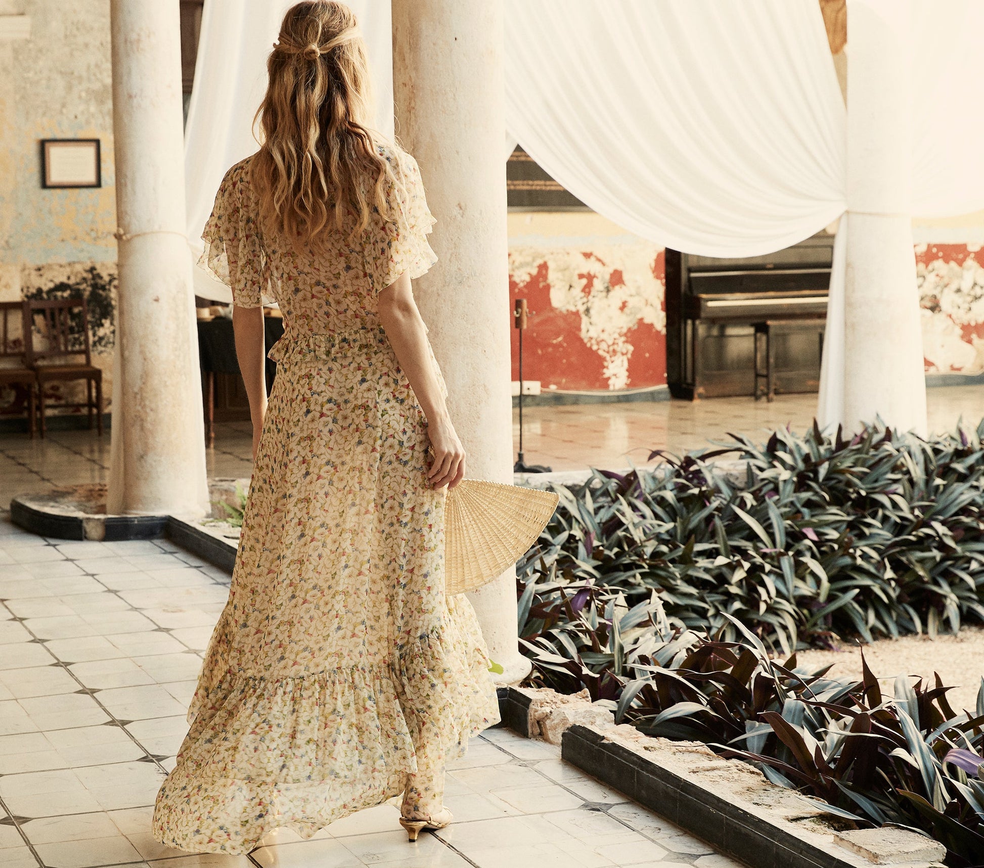 HMD -- ANTOINETTE DRESS -- YELLOW VICTORIA FLORAL view 6
