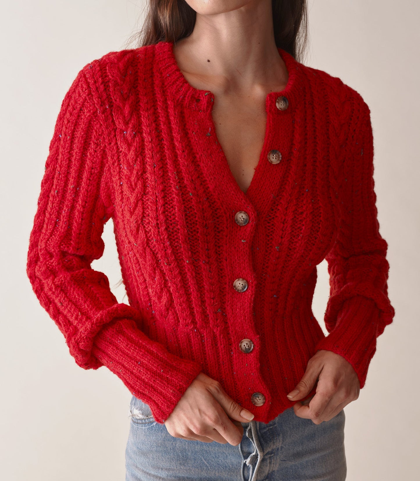 HMD -- AUDREY CARDIGAN -- RED SUMAC