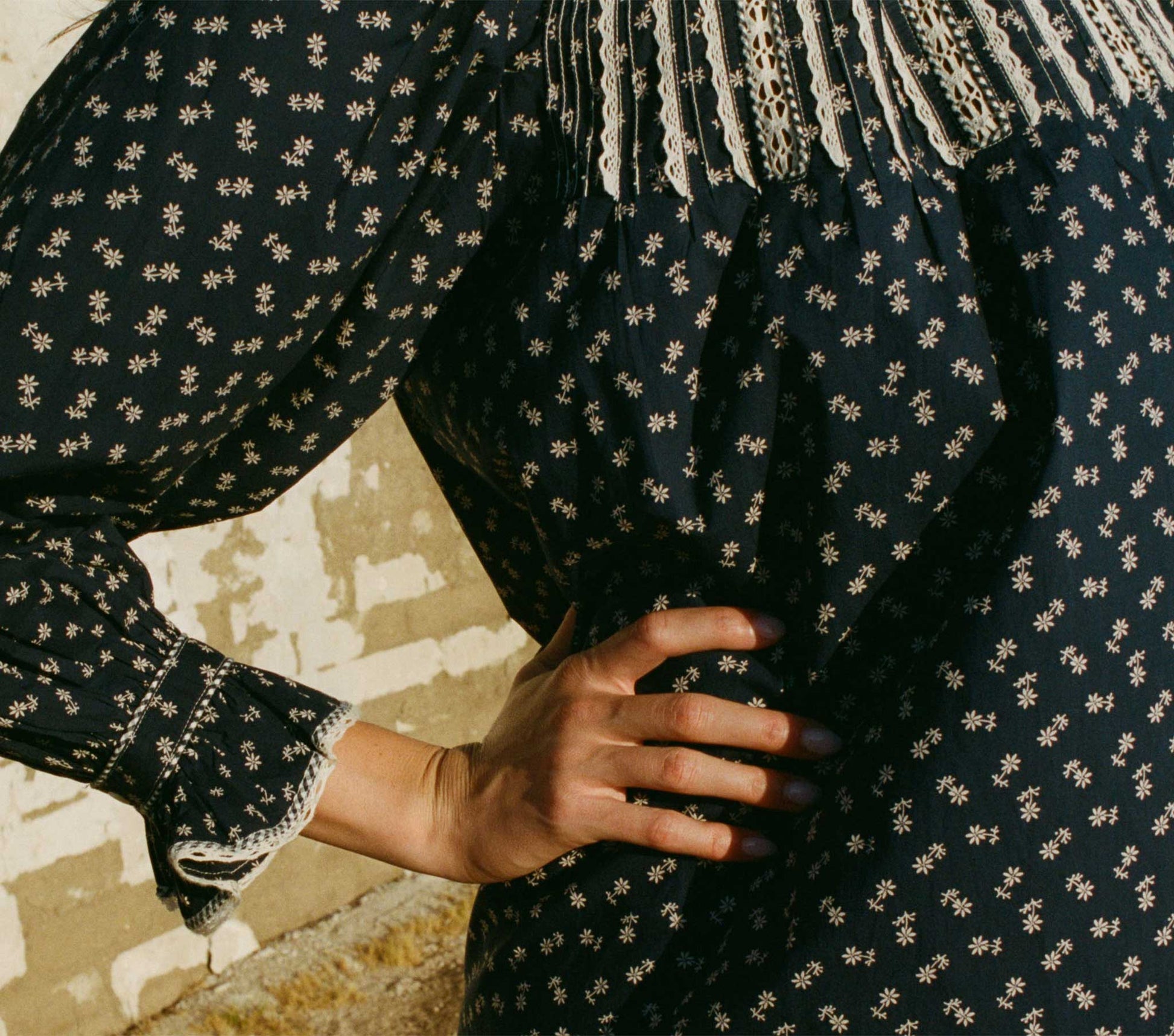 HMD -- BEATRICE DRESS -- INDIGO CALICO view 5