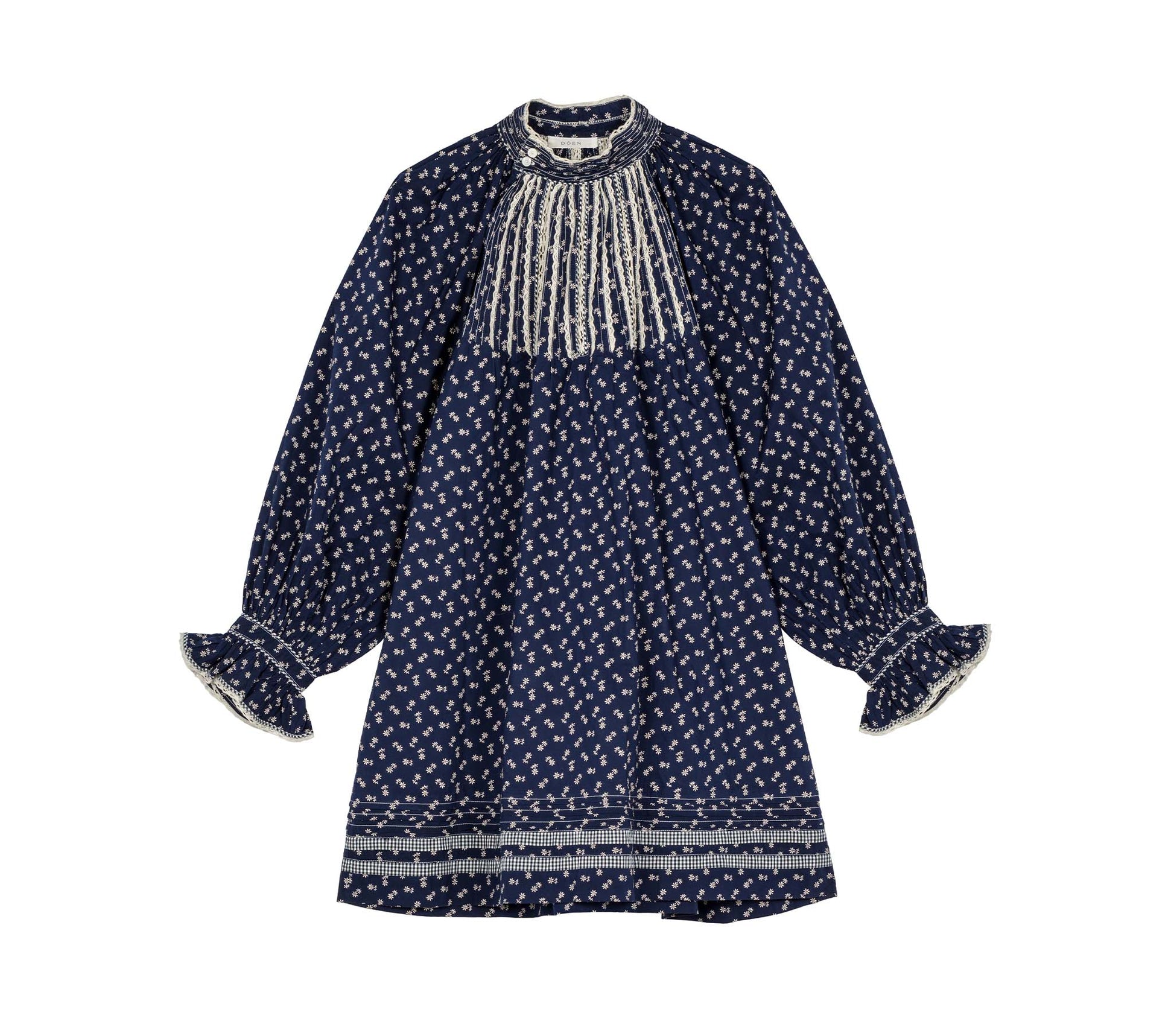 HMD -- BEATRICE DRESS -- INDIGO CALICO view 6