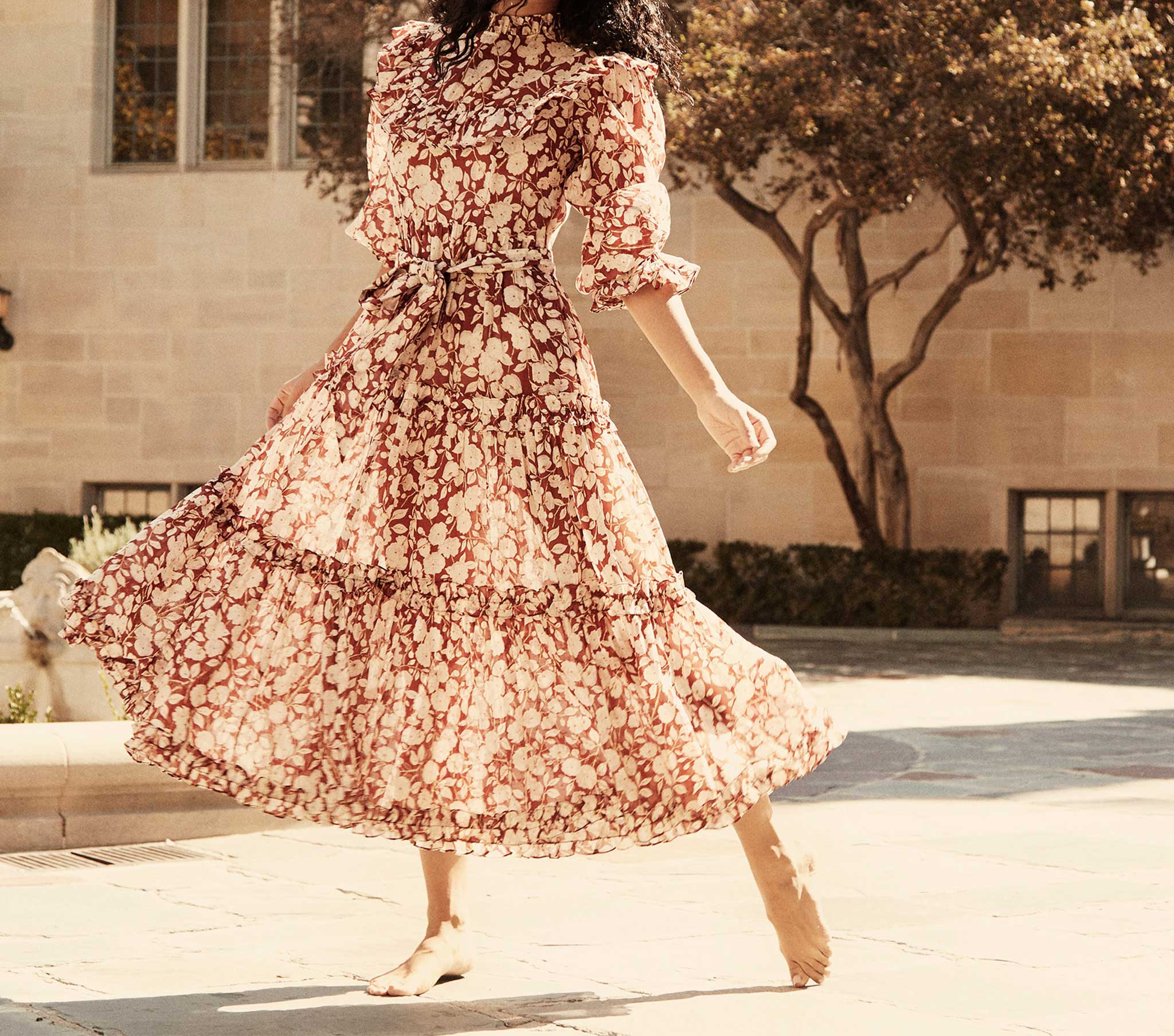 HMD -- CARAMEL DRESS -- AMBRIDGE ROSE RED