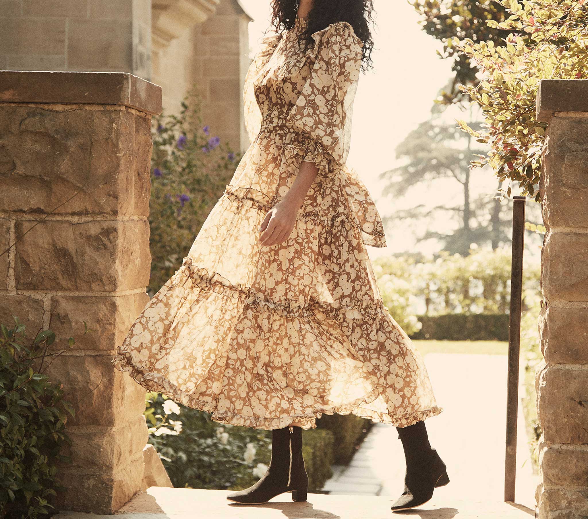 HMD -- CARAMEL DRESS -- AMBRIDGE ROSE MUSTARD