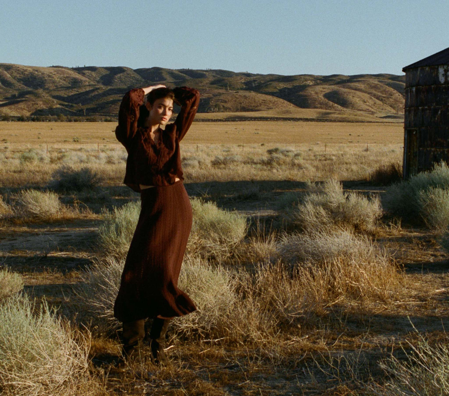 HMD -- CHANTAE SKIRT -- ANTIQUE WALNUT