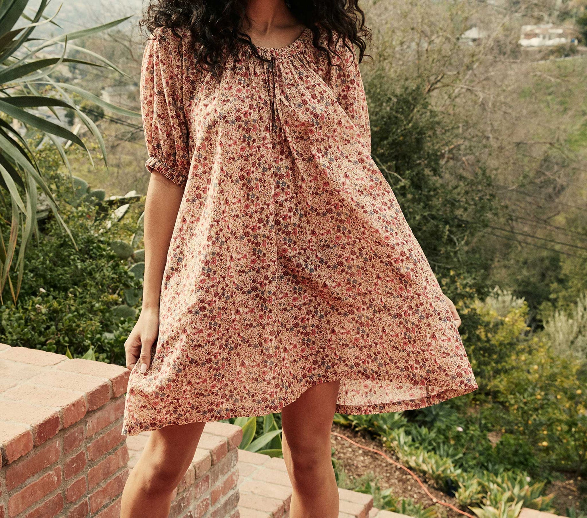 HMD -- CHESTNUT DRESS -- PINK VALLEY FLORAL view 1
