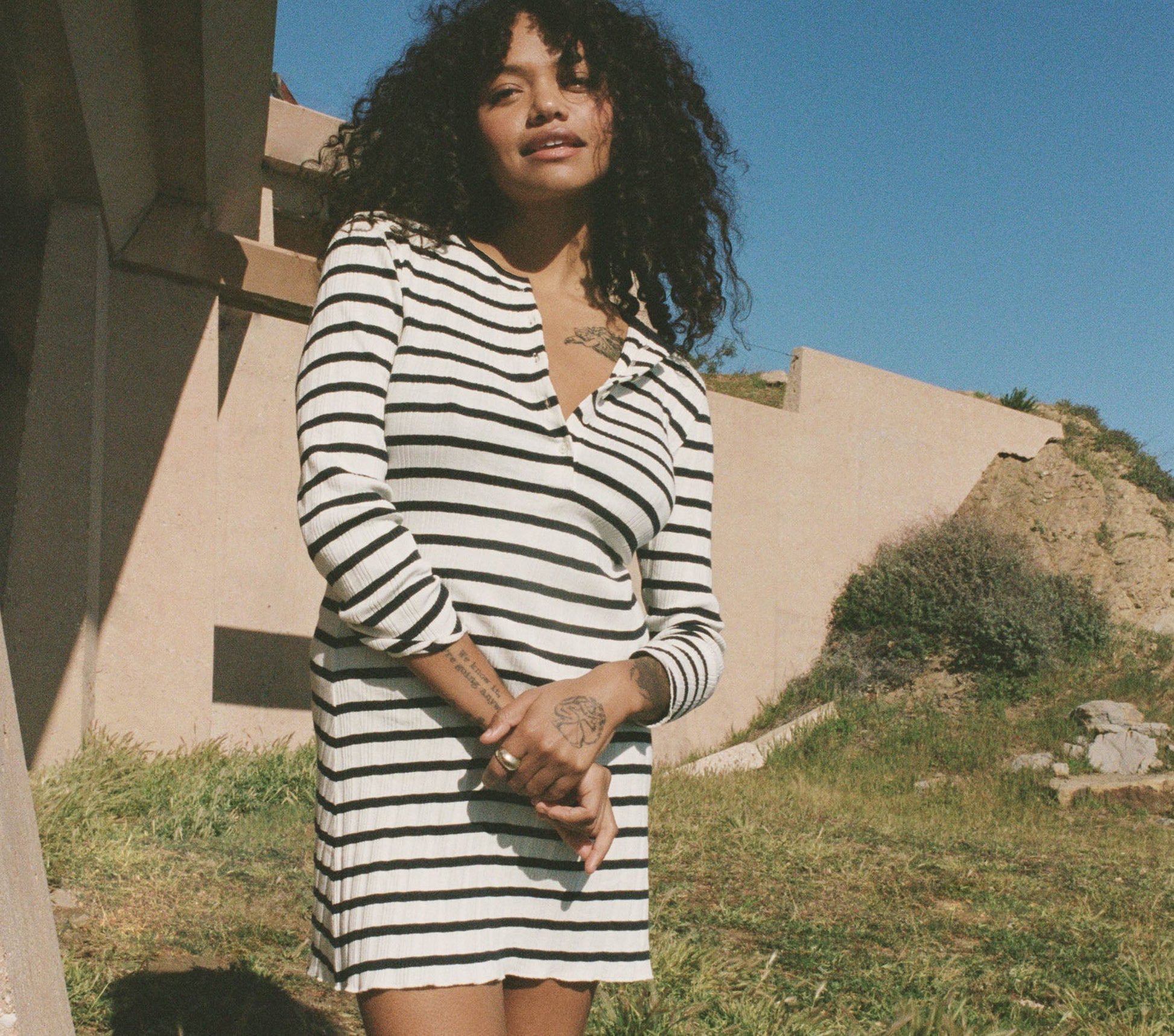 HMD -- COMO DRESS -- MARINA SAN SIMEON STRIPE view 2
